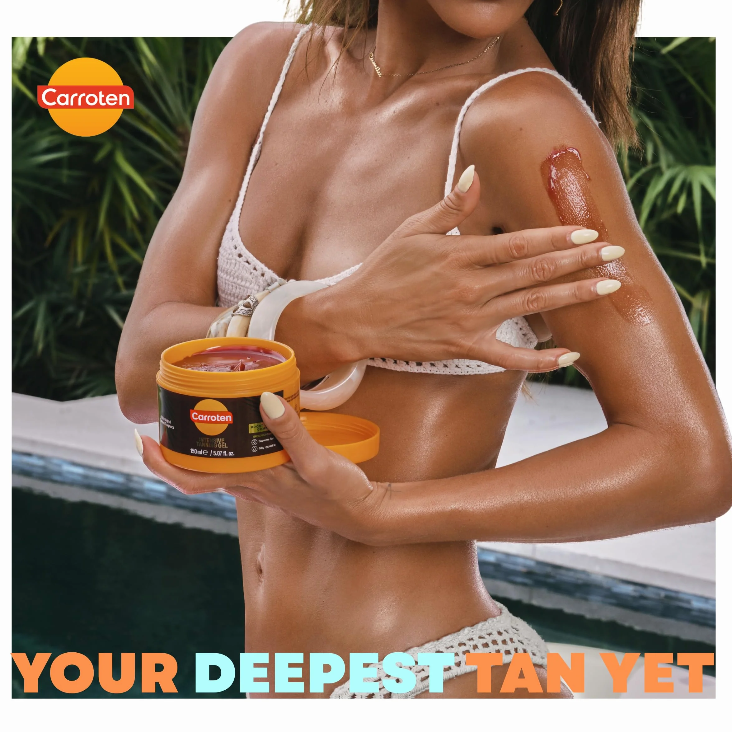 Carroten Intensive Tanning Gel 150 ml Acceleratore abbronzatura con olio di cocco vitamine A E