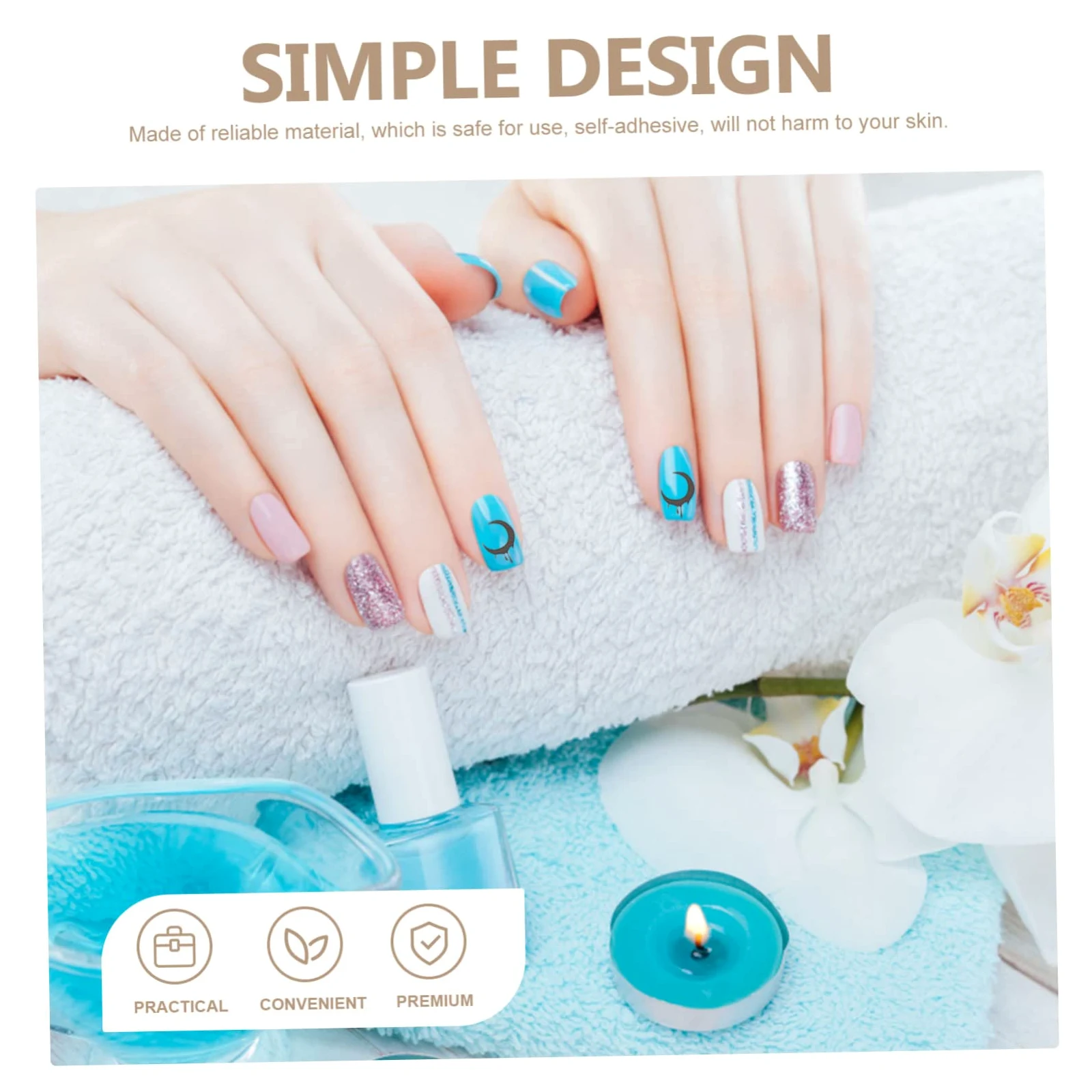 CALLARON 60fogli Adesivi Per Unghie Nail Art Stickers Per Decorazioni Estive e Invernali Facile Applicazione Per Design e Creativi Per e Speciali