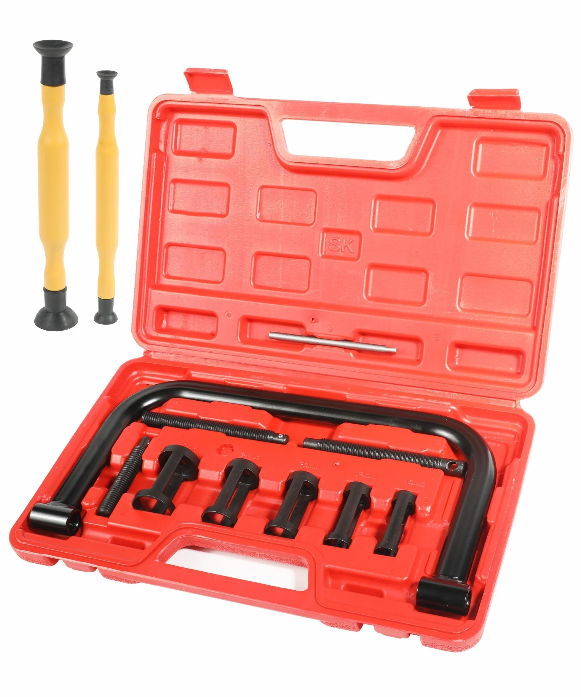 QZQUFJ 12 Pezzi Compressore Molle della Valvola, Smonta Molle Ammortizzatori Comprimi Molle Ammortizzatori Auto, Portatile Smonta Ammortizzatori Compressore Molle Ammortizzatori