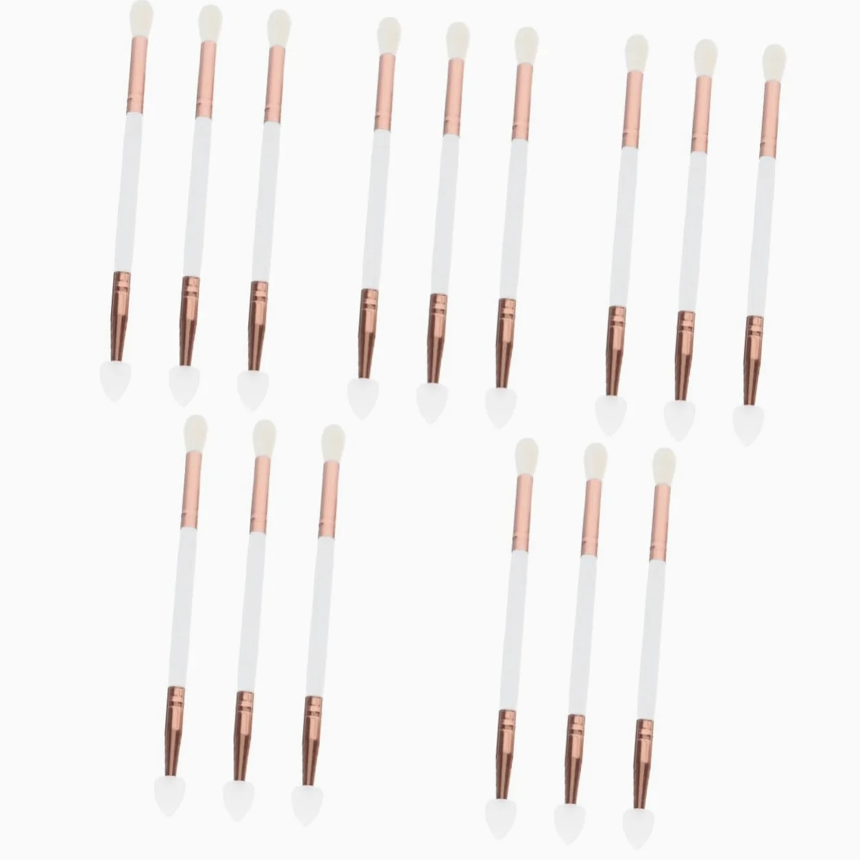 MAGICLULU 5 Set Di Pennelli Per Ombretto in Silicone A Forma Di Cuore Strumento Per Il Trucco A Doppia Testa Facile Da Trasportare 3 Pezzi * 5