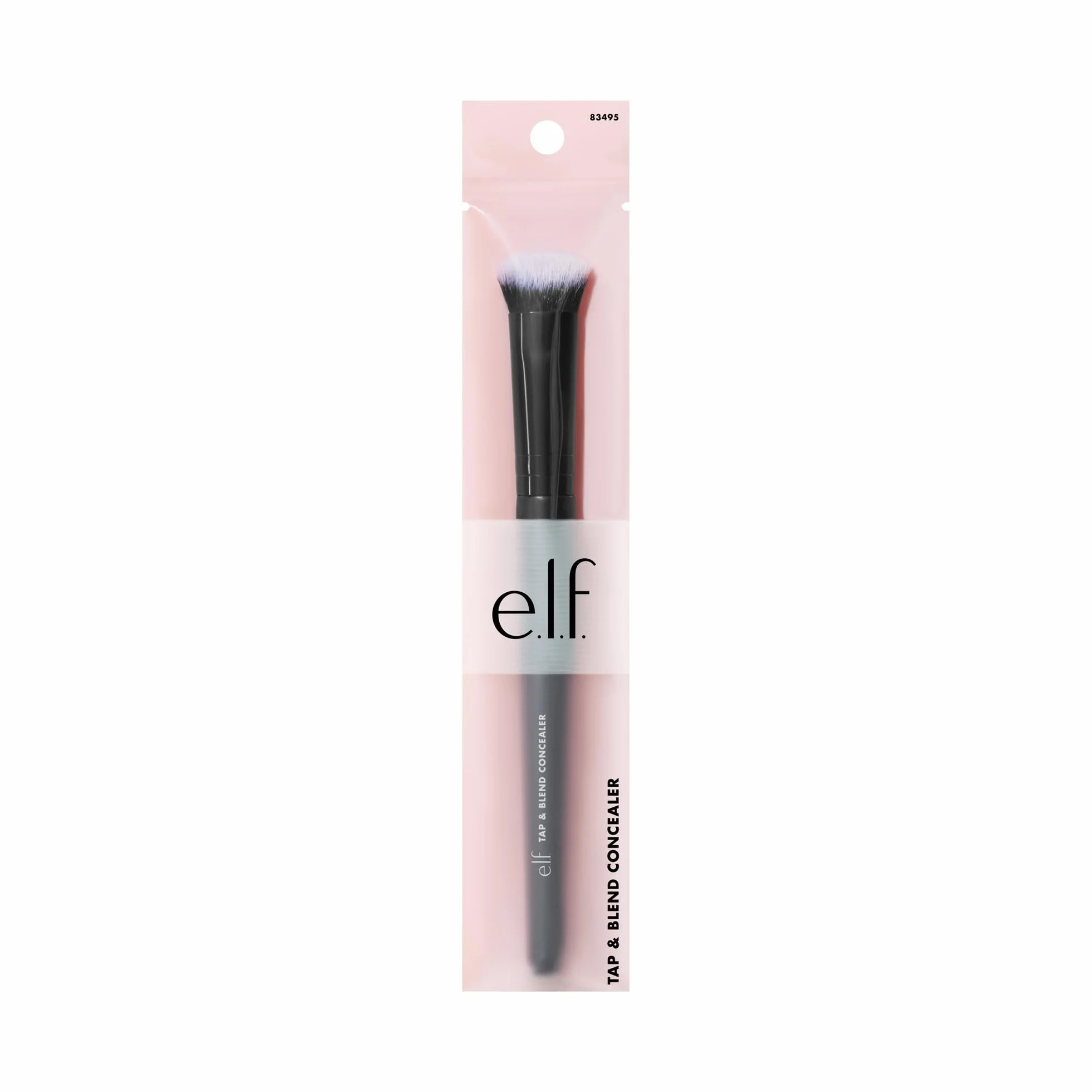 Tap & Blend Concealer Brush di e.l.f., pennello con punta di precisione, copre imperfezioni e macchie scure creando un finish effetto aerografato, sintetico, vegano e non testato sugli animali