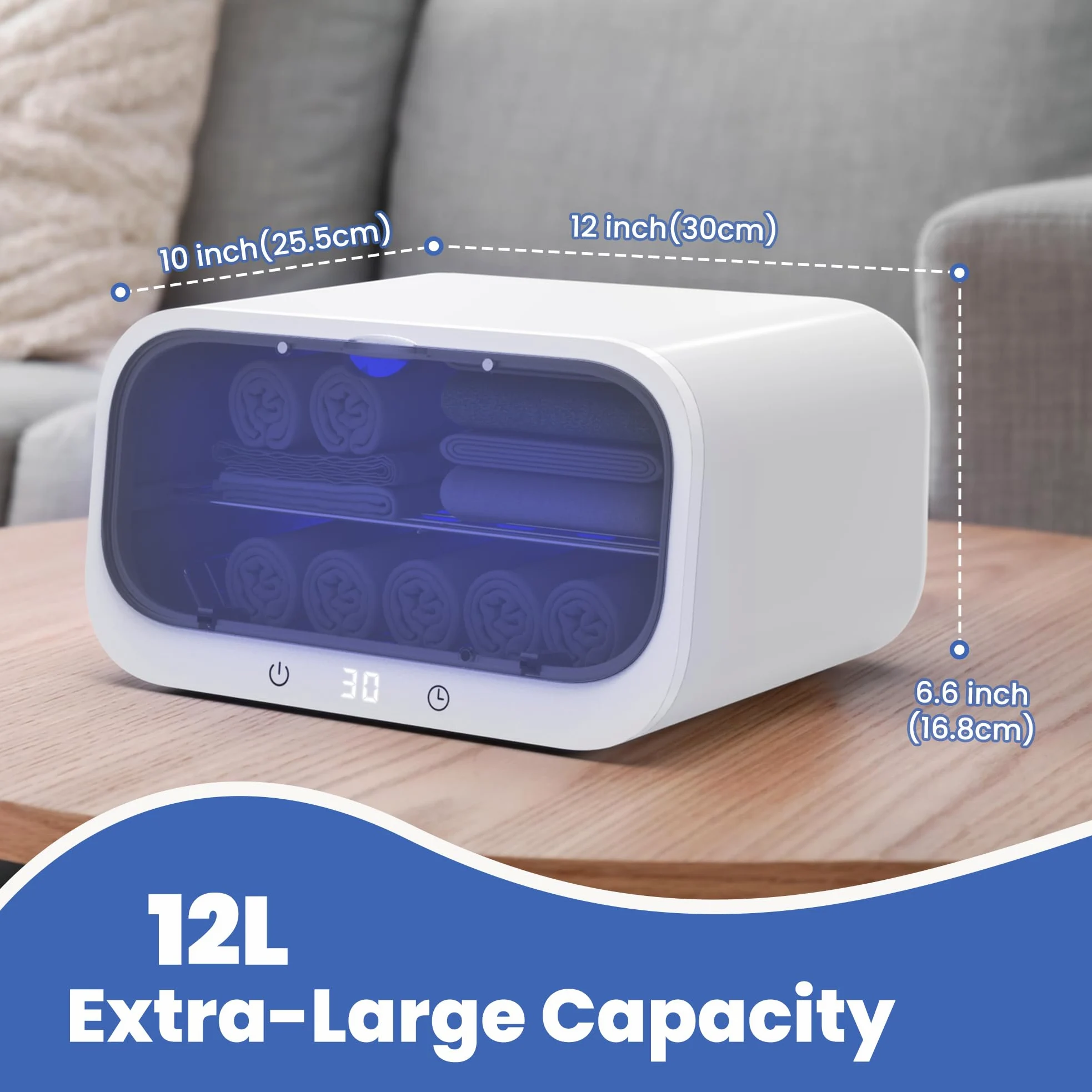 Scatola sterilizzatrice UV per strumenti per unghie, grande capacità, 12 l, armadietto sterilizzatore professionale a doppio strato per estetisti, barbieri, saloni e spa, armadietto di pulizia