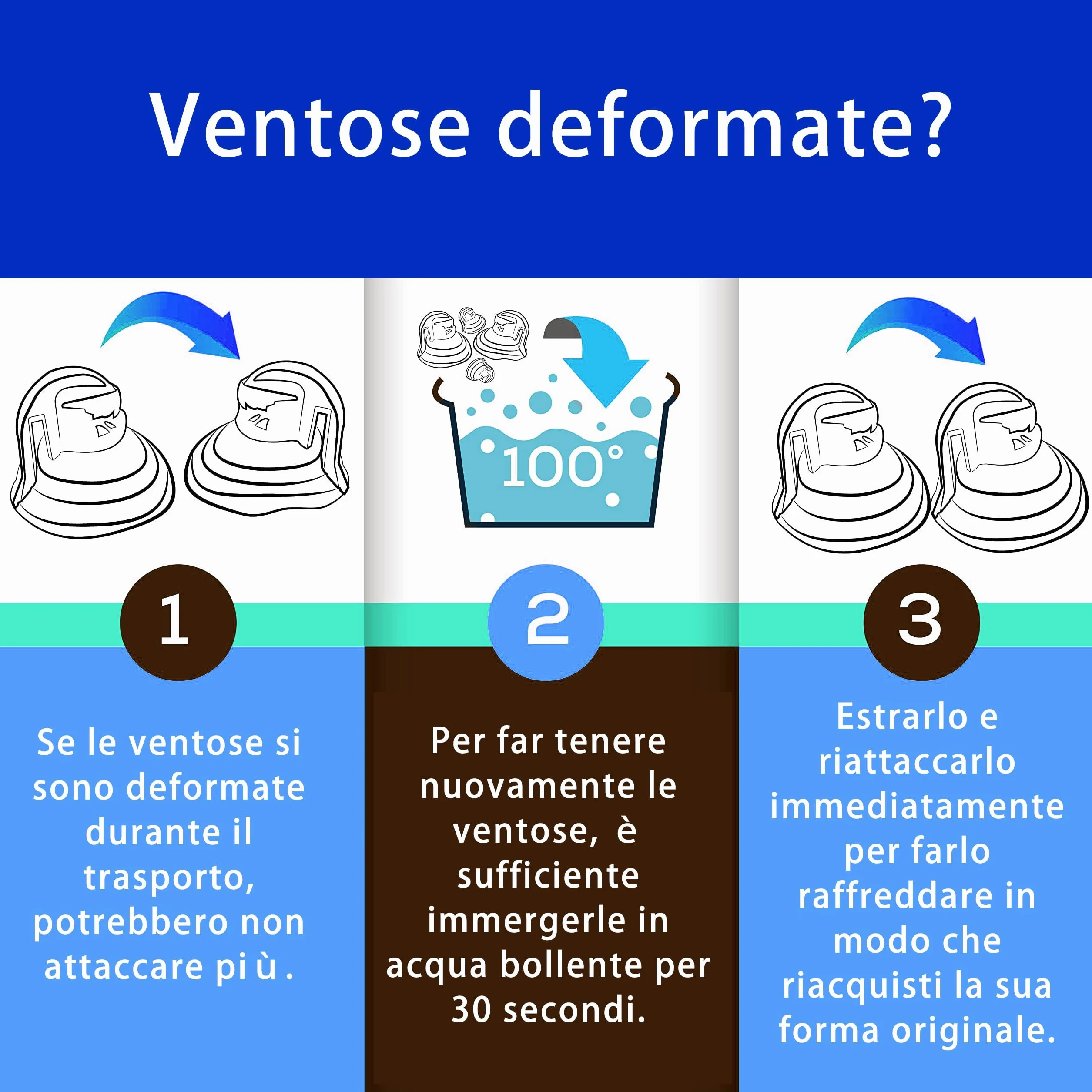 Parasole per auto Parabrezza interna pieghevole con elastici e ventose coperture sole raggi UV Blu