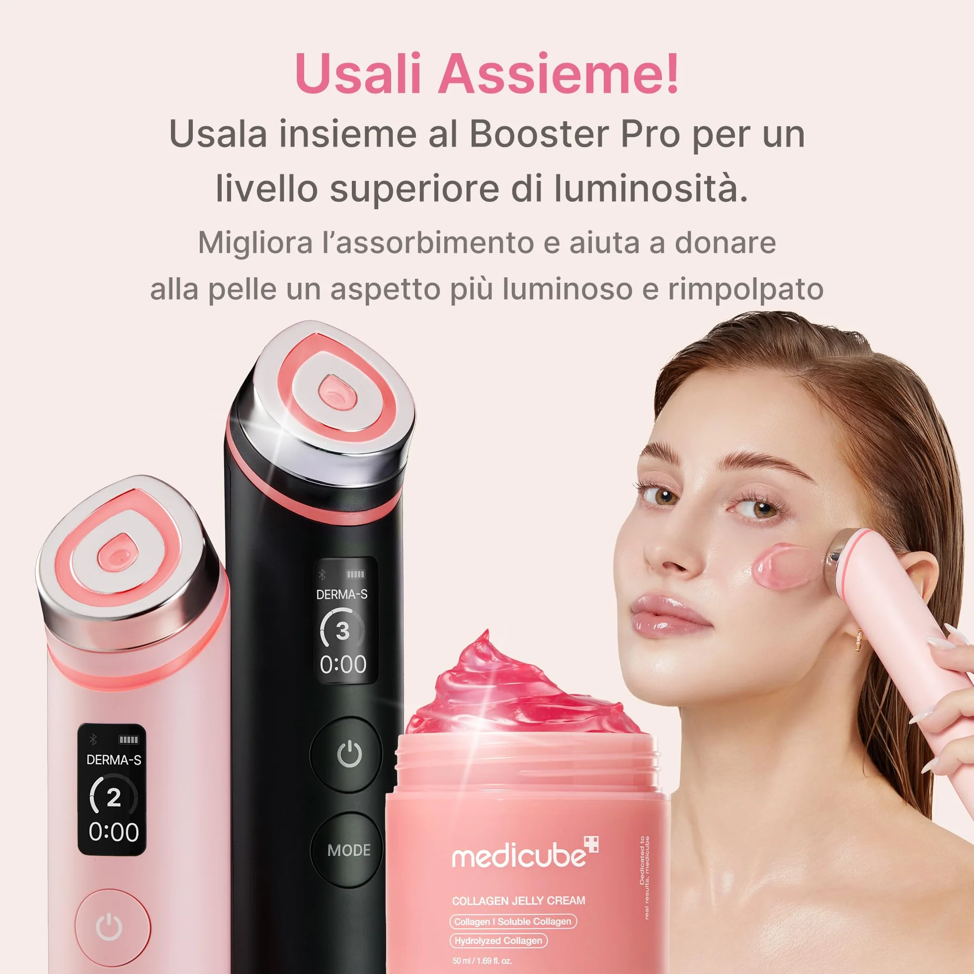 medicube Collagen Jelly Cream Crema Viso con Collagene Idrolizzato Niacinamide Acido Ialuronico 50ml