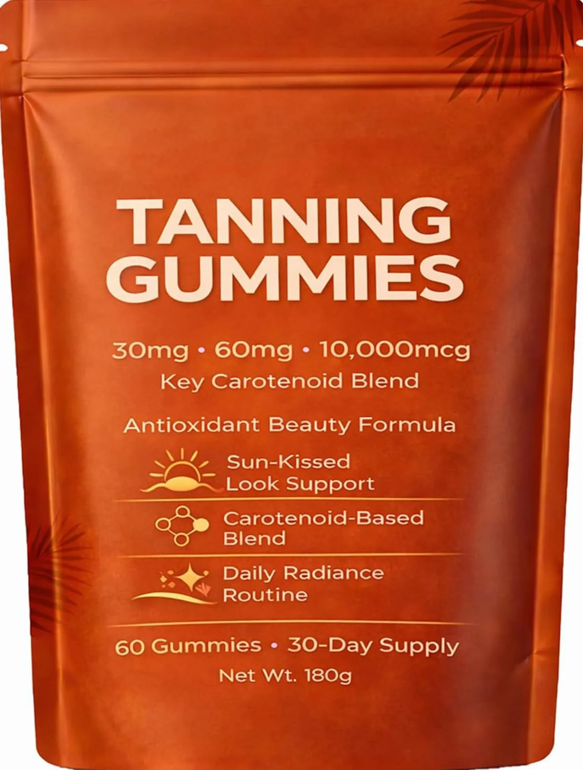 Gummies abbronzanti da donna, 2026 abbronzatura rapida senza sole, astaxantina, miscela di beta-carotene e licopene, luminosità e idratazione della pelle per un bagliore naturale, gomma di routine di
