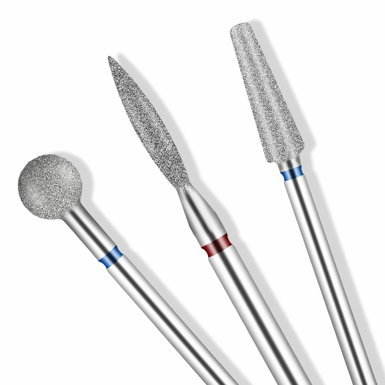 Qianyu Set 3 punte per fresa unghie lega tungsteno metallo duro professionali manicure pedicure
