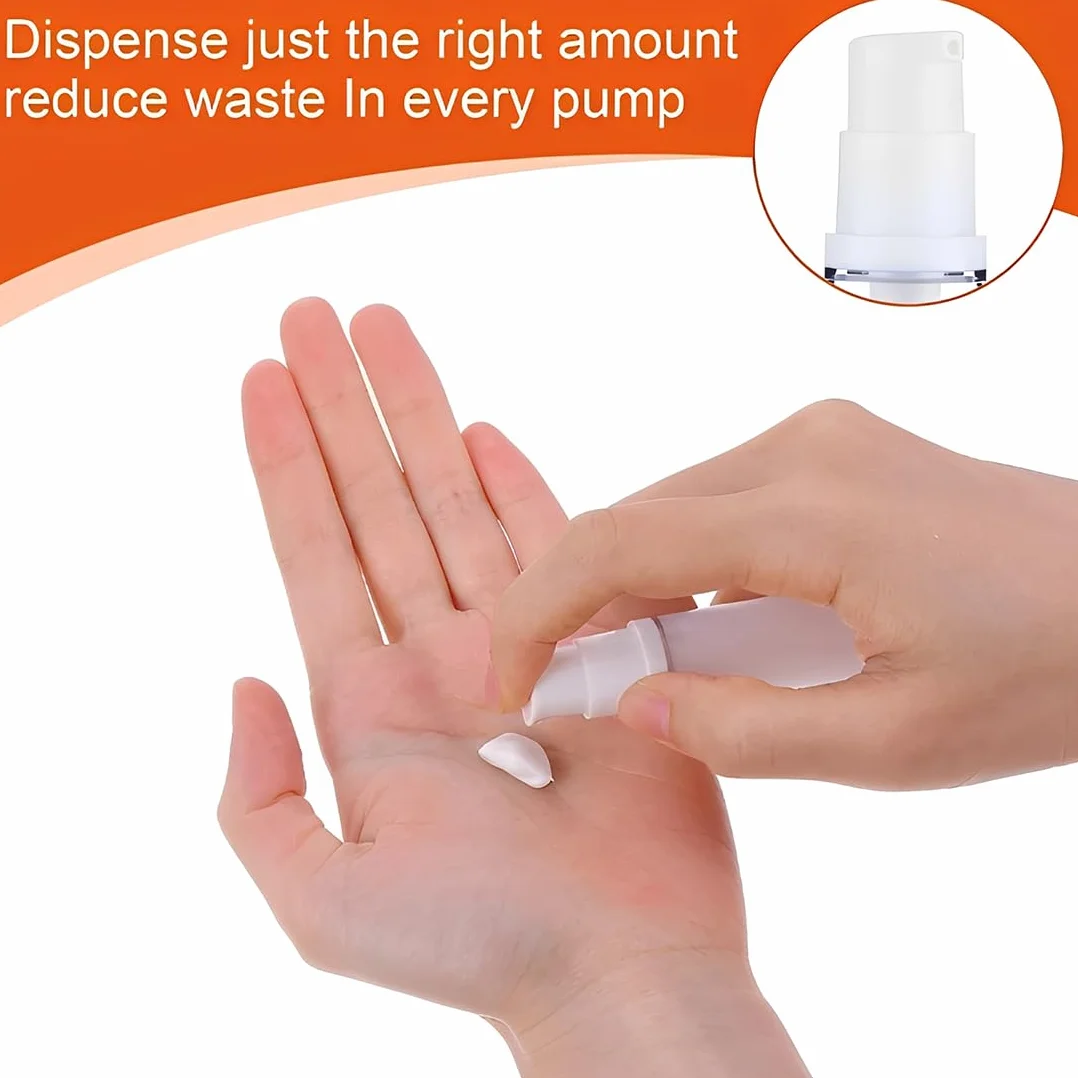 HAGNA 10 Pezzi 10 Ml Riutilizzabile Portatile Contenitore Pump, Airless Pompa Bottiglia, Per Crema Per Lozione Essenza Fondotinta