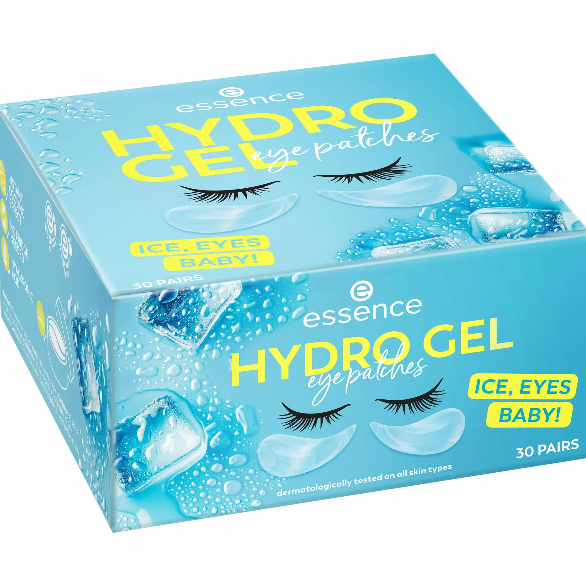 essence Patch occhi HYDRO GEL ICE, EYES, baby! 30 coppie, idratante, rinfrescante, brillante (30pair)