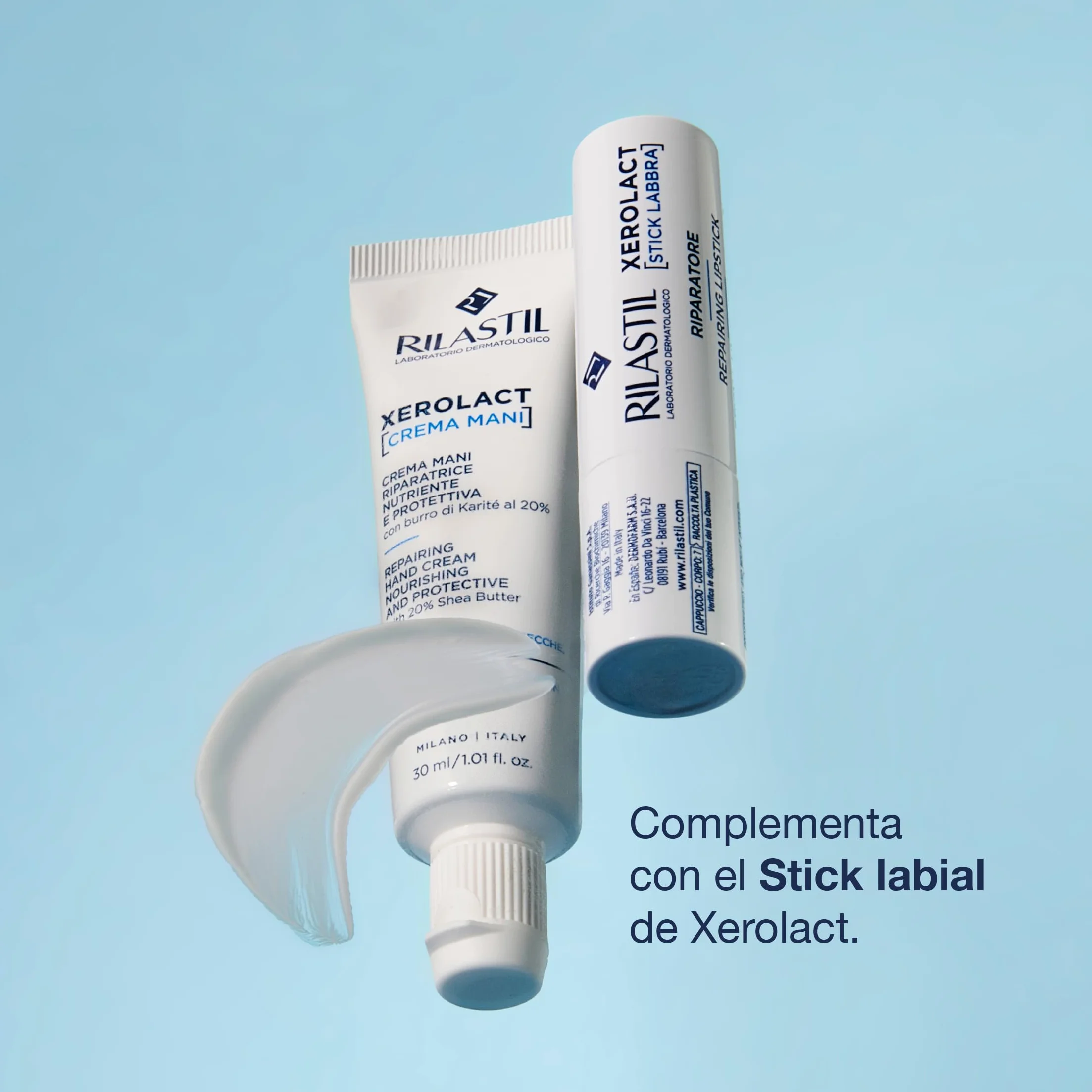 Rilastil Xerolact Crema Mani Riparatrice 100ml per Pelli Sensibili e Molto Secche