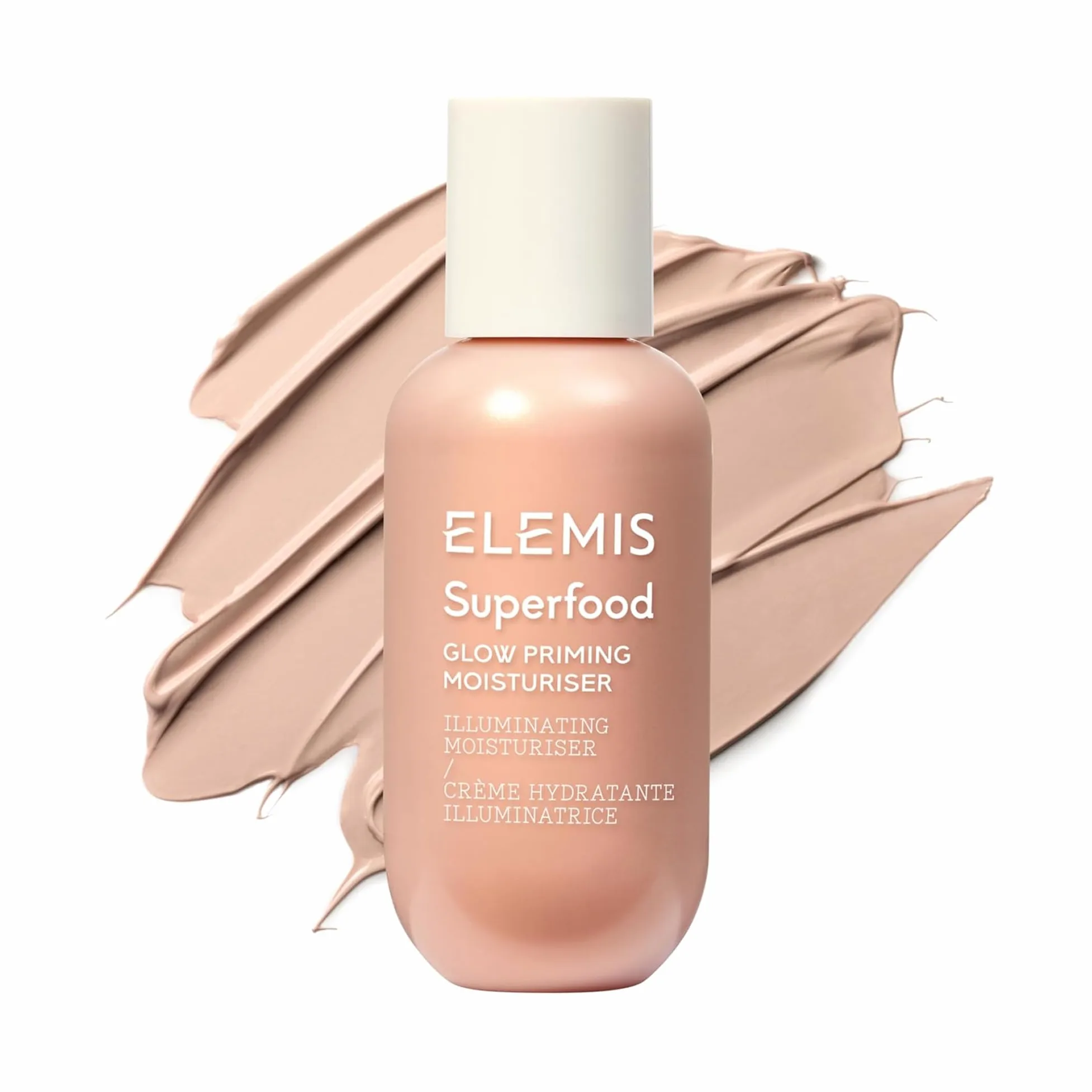 ELEMIS Superfood Glow Priming, Crema Viso Colorata Illuminante 60ml | Crema idratante colorata clinicamente testata con kombucha e microminerali che leviga e illumina l’incarnato