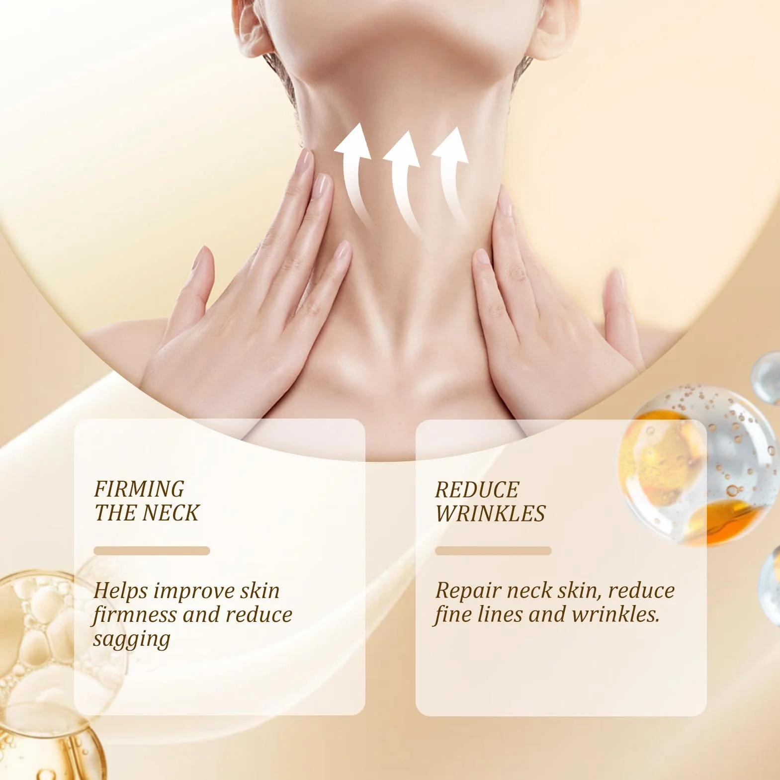 AH-8 Crema Rassodante per il Collo, Firming Neck Cream, Con Massaggio a Doppio Rull, Crema Collo e Décolleté Lifting per Rilassamento Cutaneo, Idratante, Ridurre Rughe