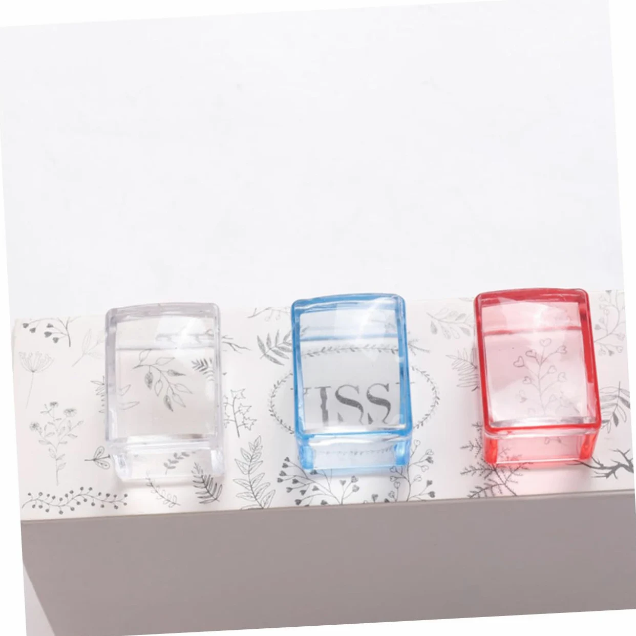 FRCOLOR 4 Set Di Timbri Per Manicure Sigilli Per Unghie Set Di Strumenti Per Il Trasferimento Per Creazioni Di Nail Art A Casa 3 Pezzi * 4