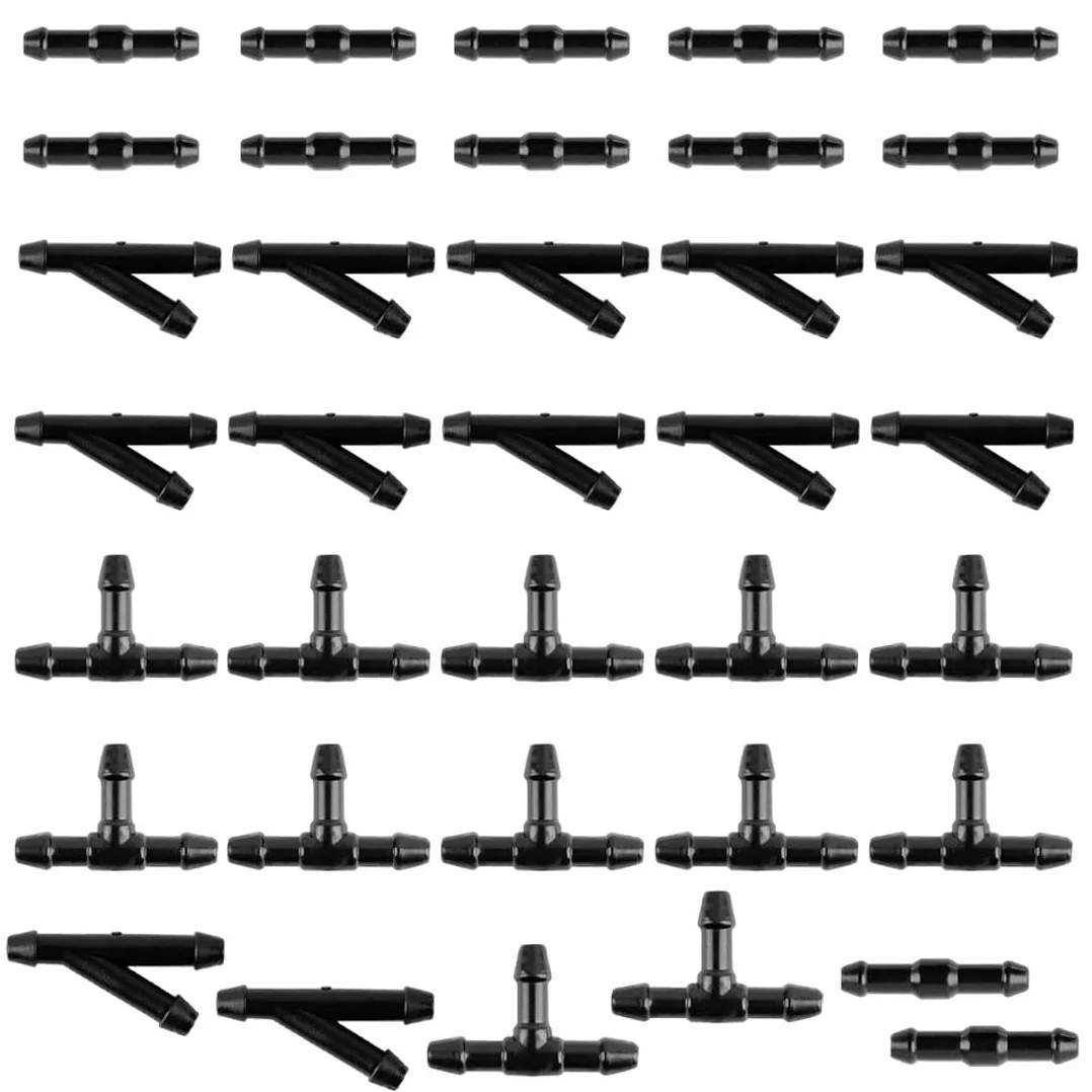 Connettore universale per lavacristalli 4 mm, kit riparazione tubi tergicristalli, connettori auto Y T dritto, 32 pezzi