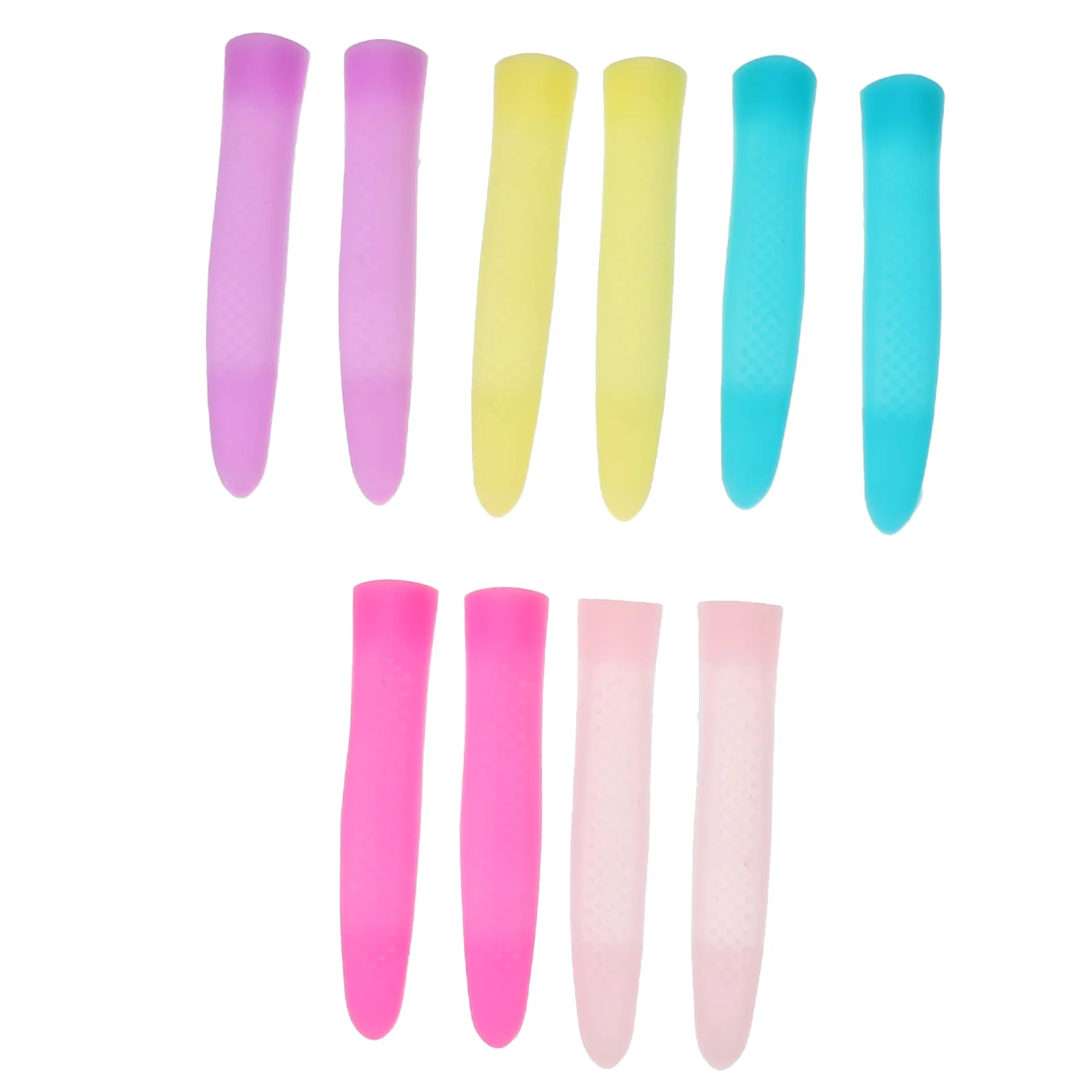 FRCOLOR 10 paia di forbici per pelle morta, manico in silicone, strumenti per manicure, pinzette per ciglia, copertura per cuticole