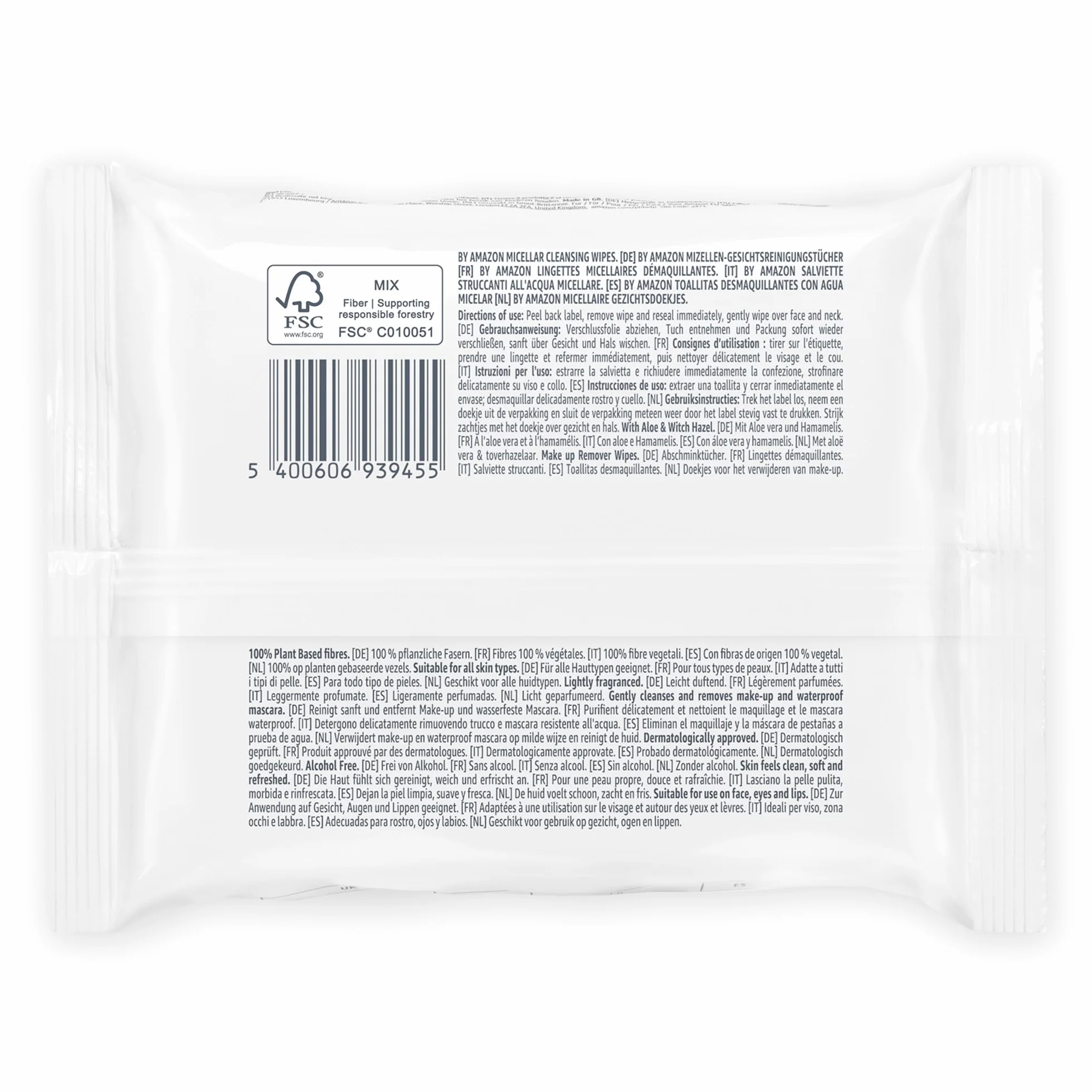 by Amazon Toallitas de limpieza facial con micelar, 25 toallitas | desmaquillantes