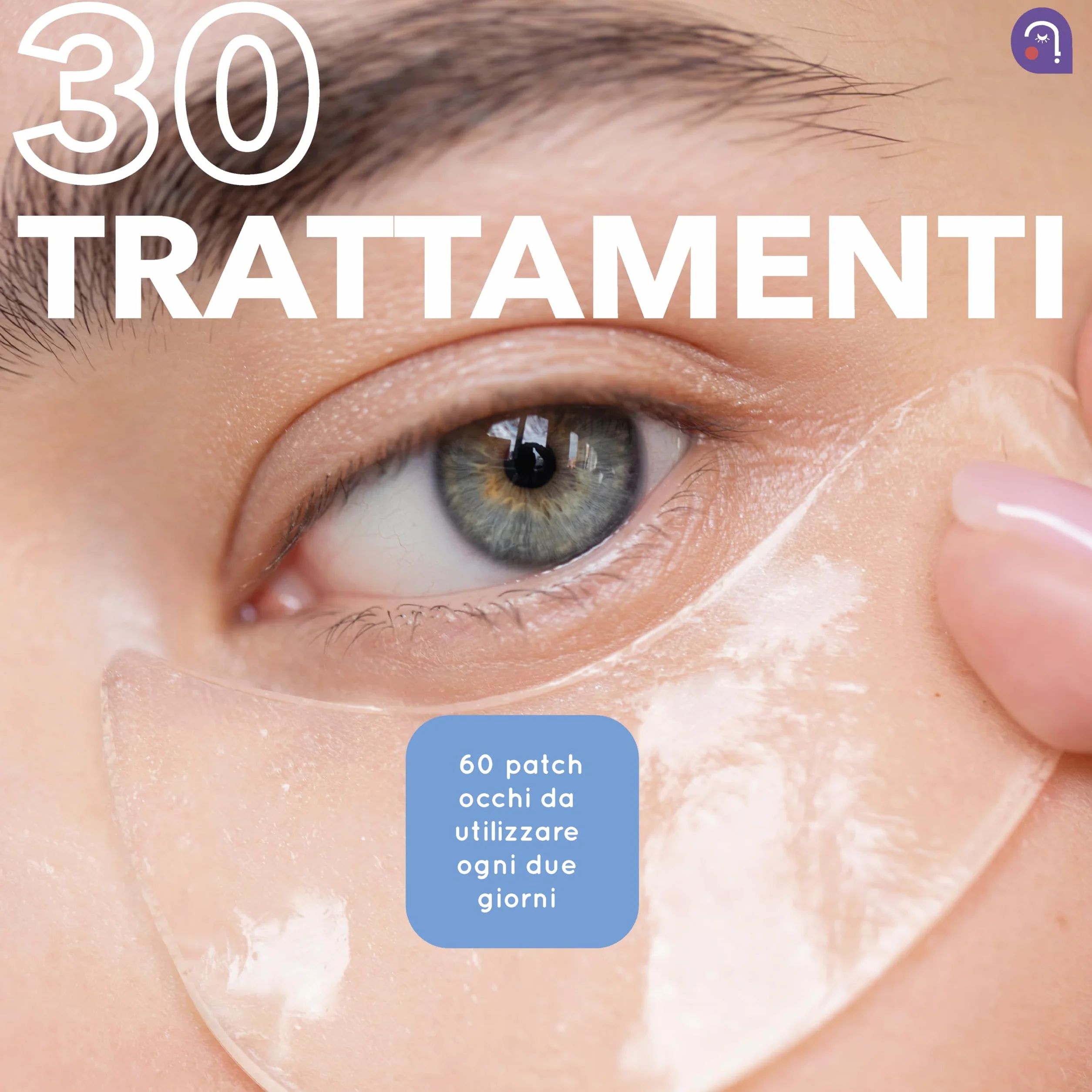 60 Patch Occhi con Niacinamide, Collagene e Acido Ialuronico. Patch Occhiaie e Borse, Maschera Contorno Occhi Occhiaie