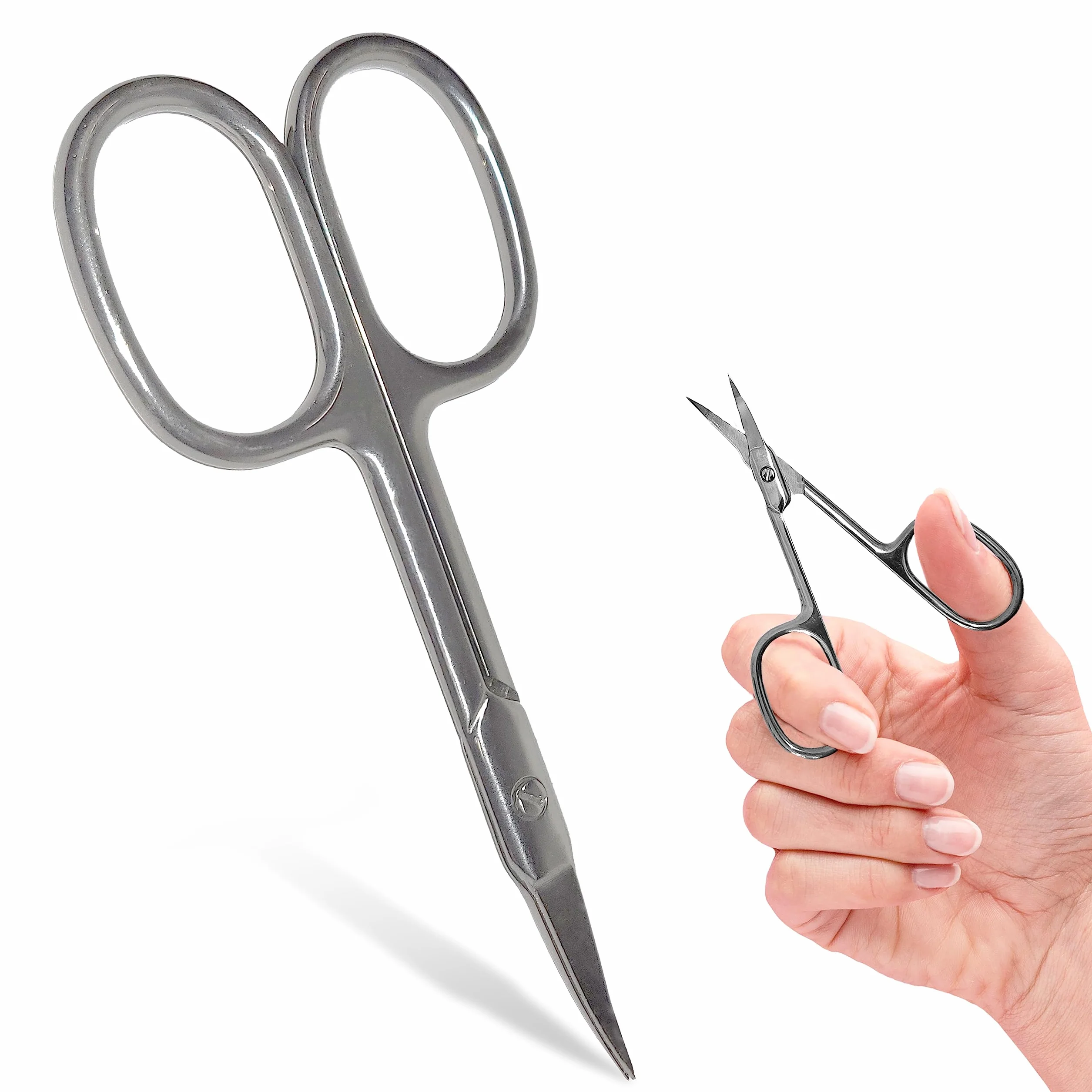 Forbici per Cuticole in Acciaio Inox Professionale Lama di Precisione Manicure Pedicure