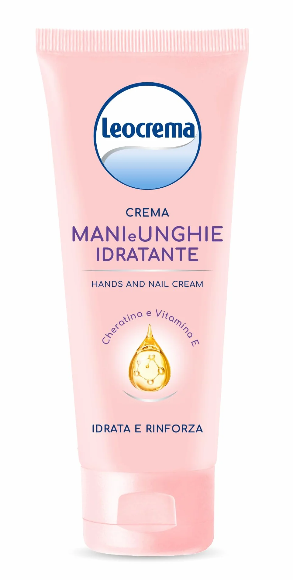 Leocrema - Crema Mani e Unghie Idratante, con Cheratina e Vitamina E, Assorbimento Rapido, 100ml