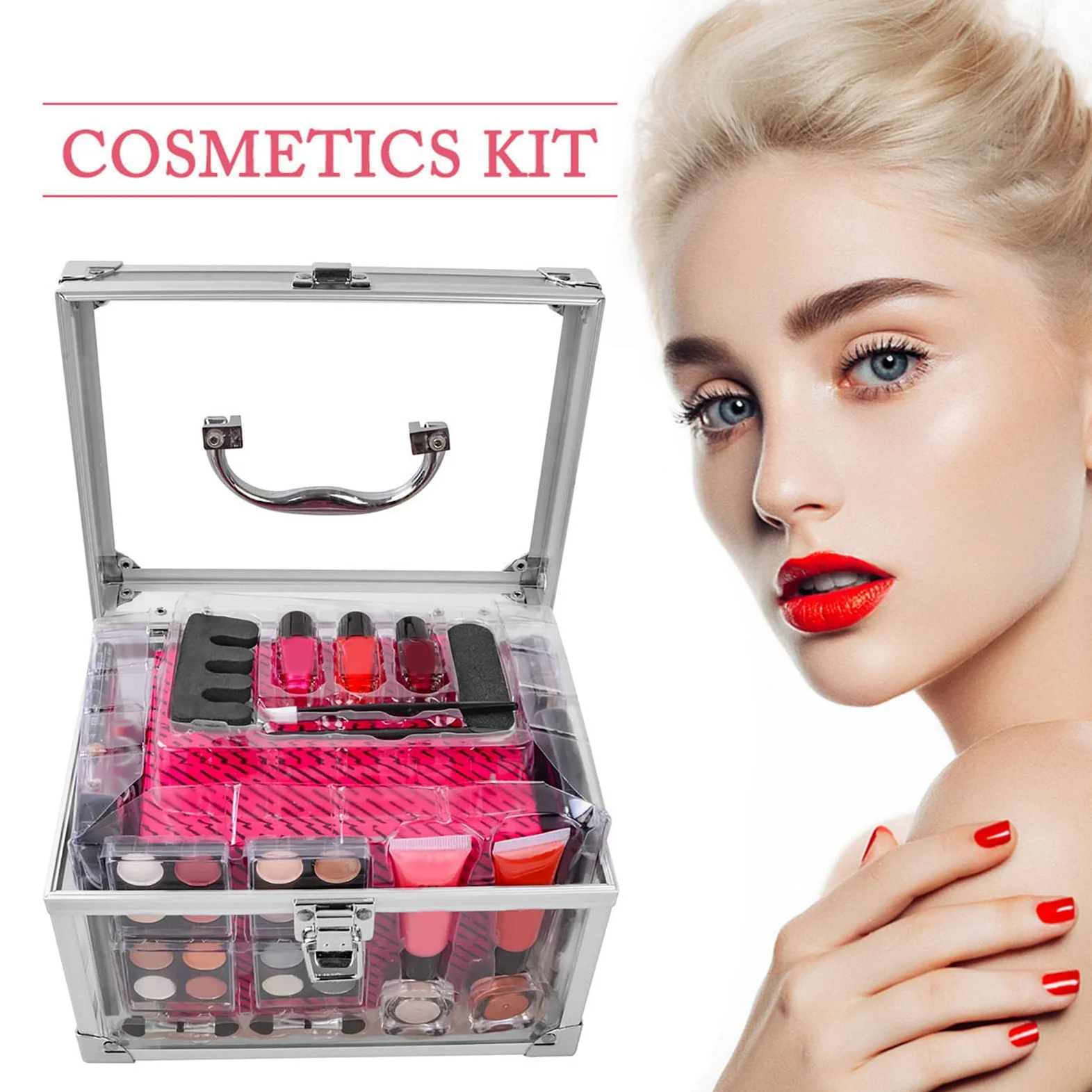 Kit Trucco per Principianti Set Da Viaggio Compatto Con | Valigette Per Uso Quotidiano Halloween Matrimoni Teatro E Spettacoli