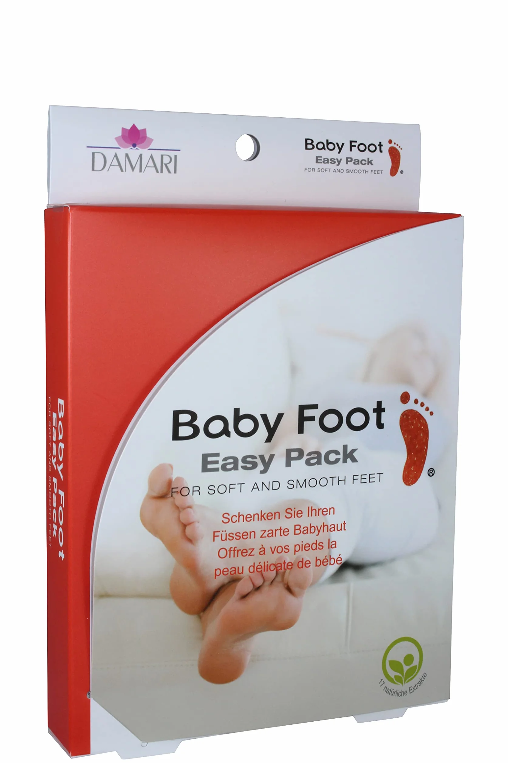 Baby Foot peeling delicato per calli, descrizione in italiano all'interno della confezione