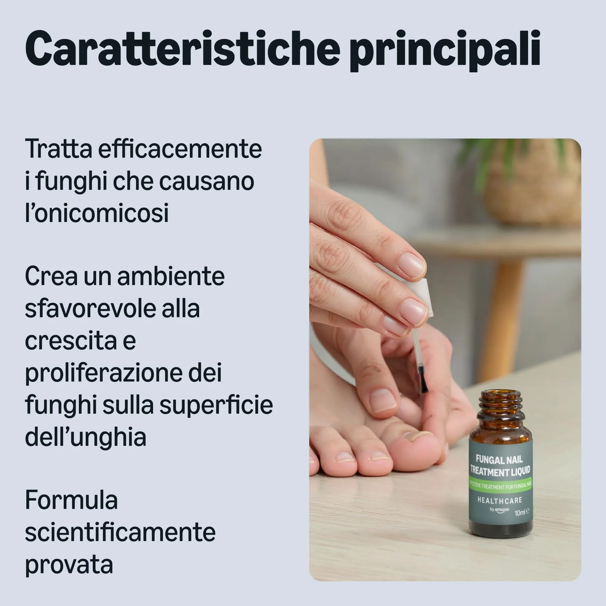 Healthcare by Amazon Liquido per il Trattamento delle Unghie Fungine, 10ml (in Precedenza Amazon Basic Care) - L'Imballaggio Può Variare