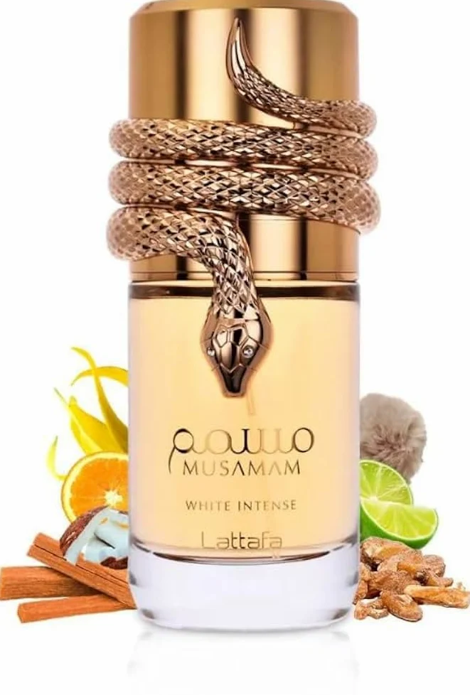 MUSAMAAM WHITE INTENSE Eau de Parfum 100ml - Profumo Unisex Arabo Fresco Persistente + Campioncino 5ml Omaggio