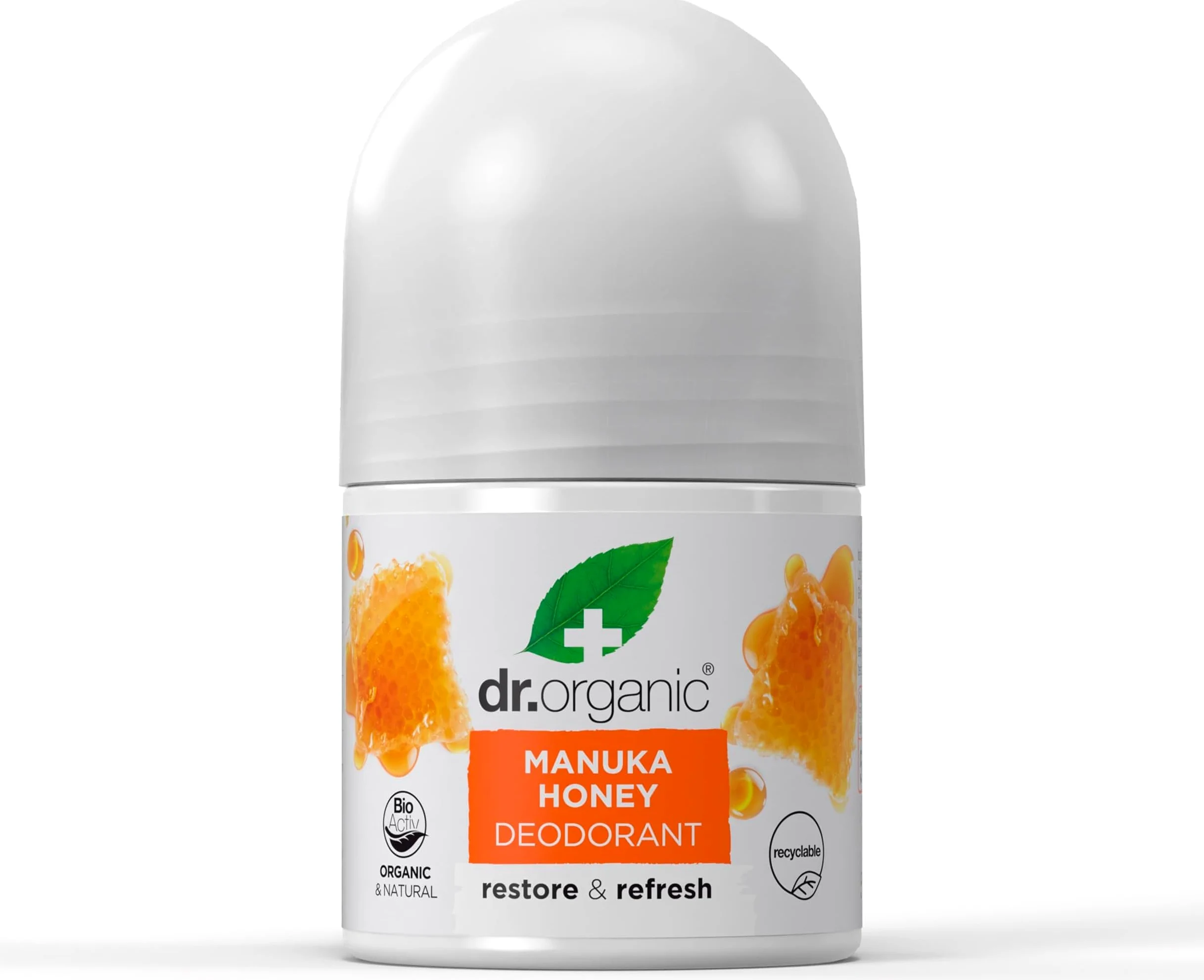 Dr. Organic Manuka Honey Deodorante Roll On, 50ml (Confezione da 5)