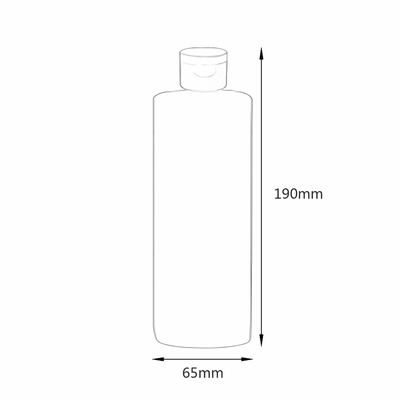 4 Pezzi 500ml flaconi vuoti da Trasparente in plastica da viaggio bottiglia di lozione con Tappo Flip Top Trasparente, ricaricabili, per lozione e shampoo Cosmetica Bottiglie Flaconi