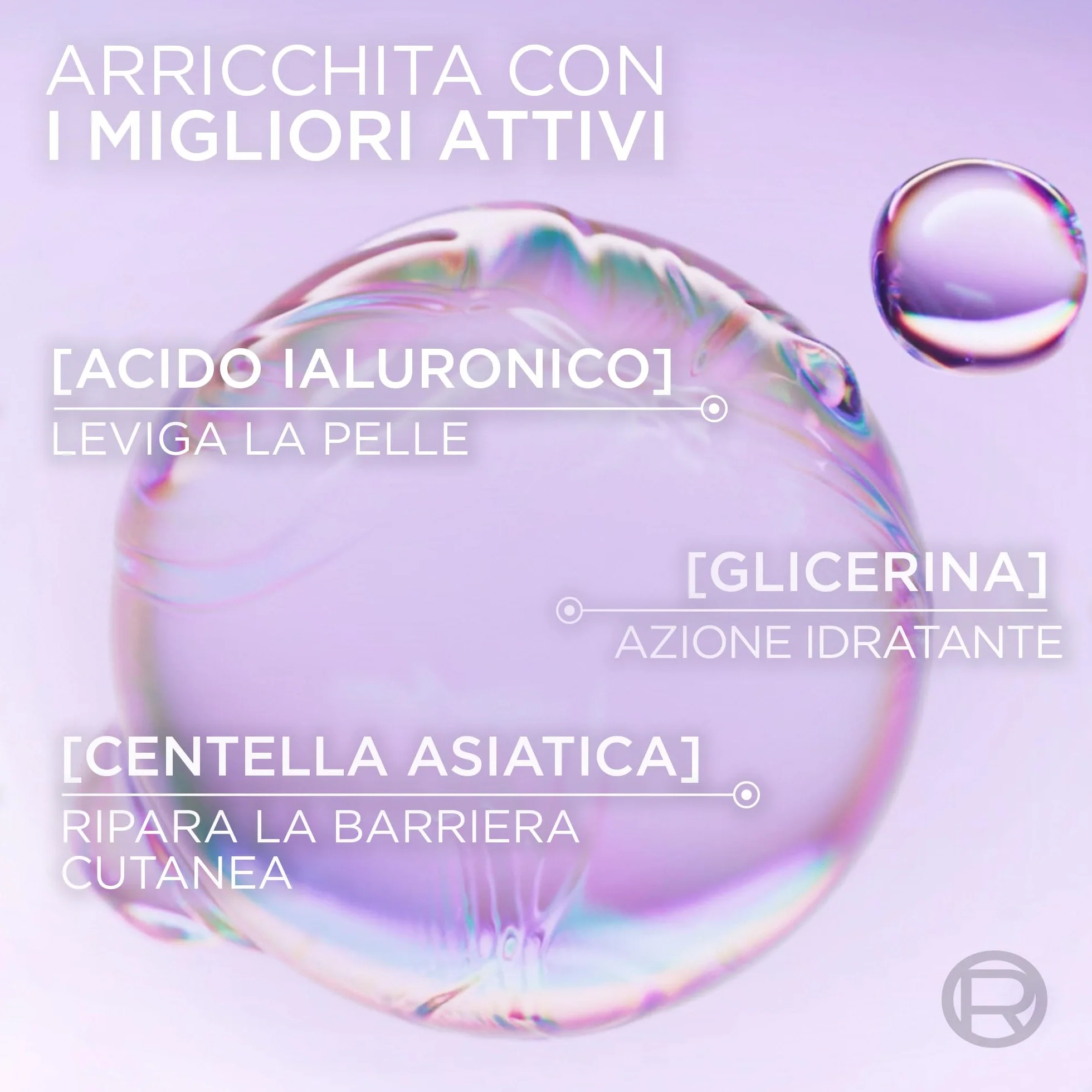 L'Oréal Paris Glass Skin Maschera in Idrogel, Per Tutti i Tipi di Pelle, Pelle Luminosa e Radiosa, Risultati Istantanei, Trend Coreana, Con Acido Ialuronico e Centella Asiatica, Revitalift, 1x37gr