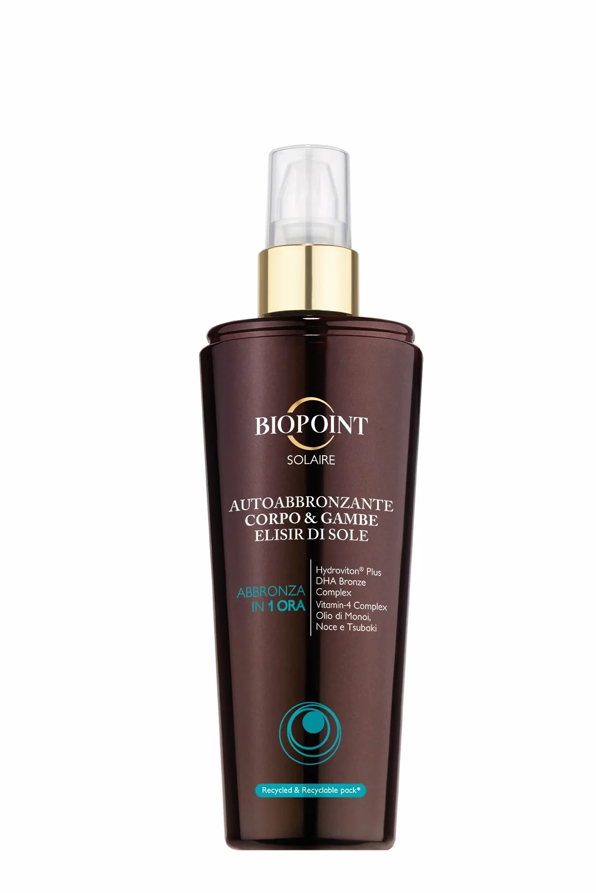 Biopoint Solaire Elisir di Sole Siero Autoabbronzante Azione Intensa Antimacchie Abbronzatura Rapida Idrata Pelle