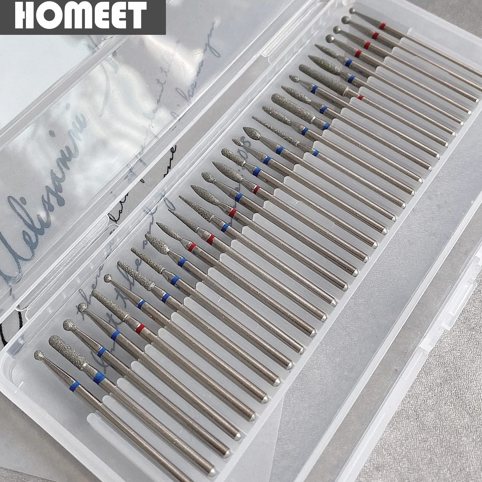 Punte Fresa Unghie Homeet 30pcs Set Acciaio al Tungsteno Diamante per Trapano Elettrico