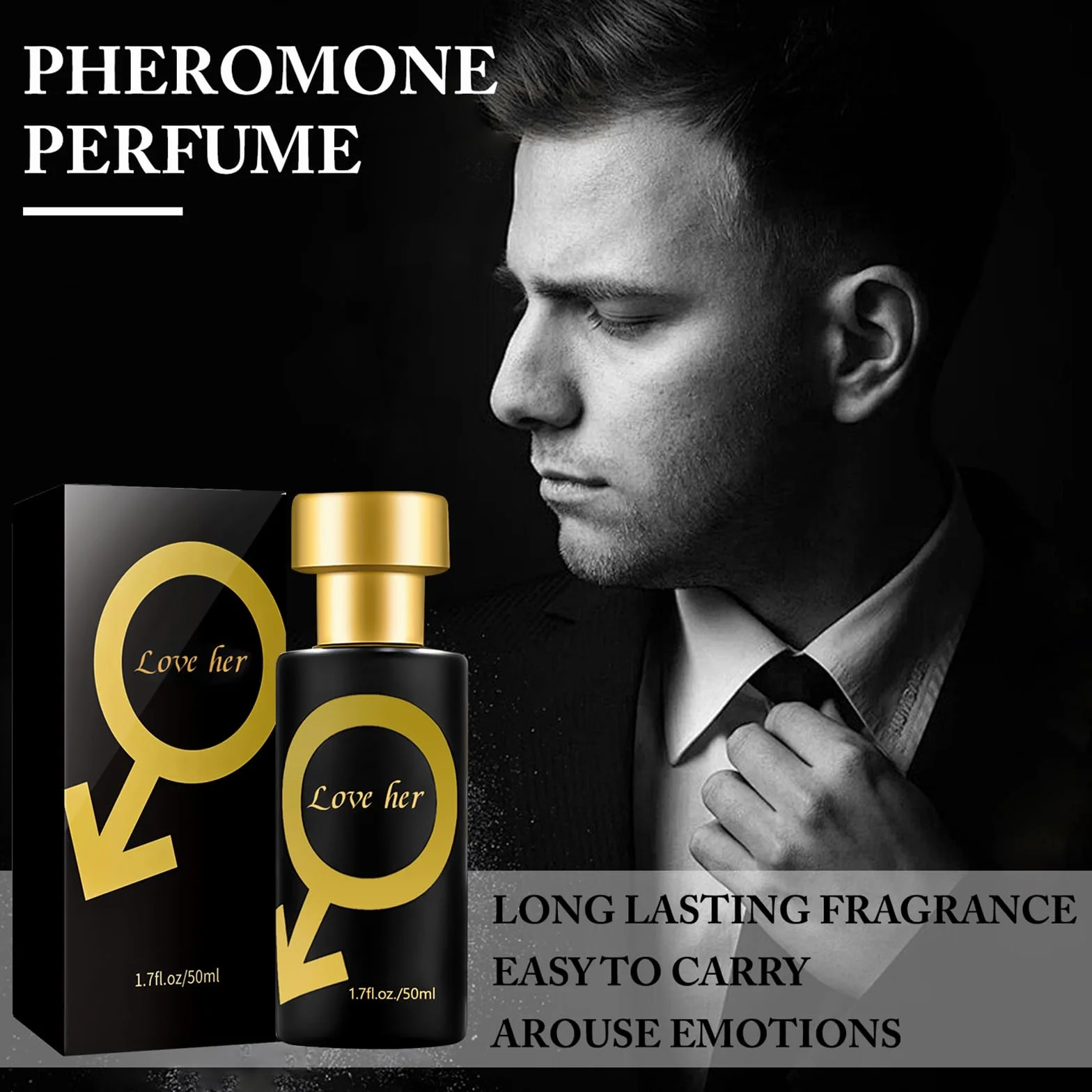 Pheromone - Profumo da uomo, 50 ml, profumo da uomo, profumo di feromone, profumo con feromoni