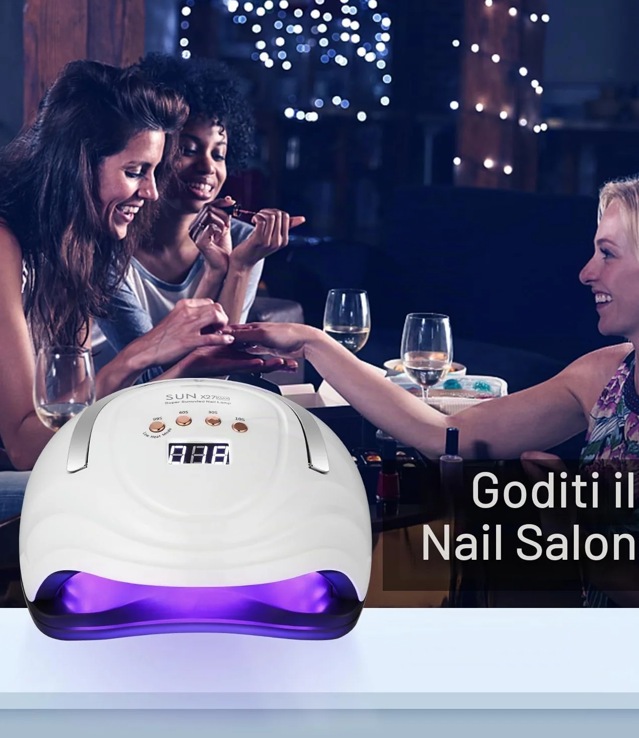 Professionale Lampada UV LED Unghie, 380W 81 sfere di lampada a LEDs, Semipermanente Curare Rapidamente Pedicure Fornetto per Tutti i Smalti, Automatico Sensore per Manicure a Casa e in Salone