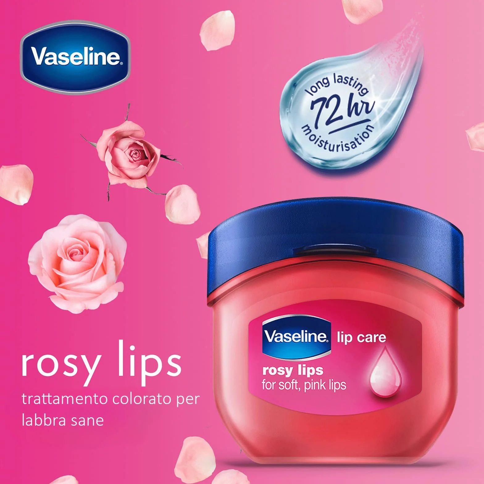 Vaseline Lip Therapy 7G Rosy Balsamo Labbra Nutriente Confezione Doppia 2 x 7g