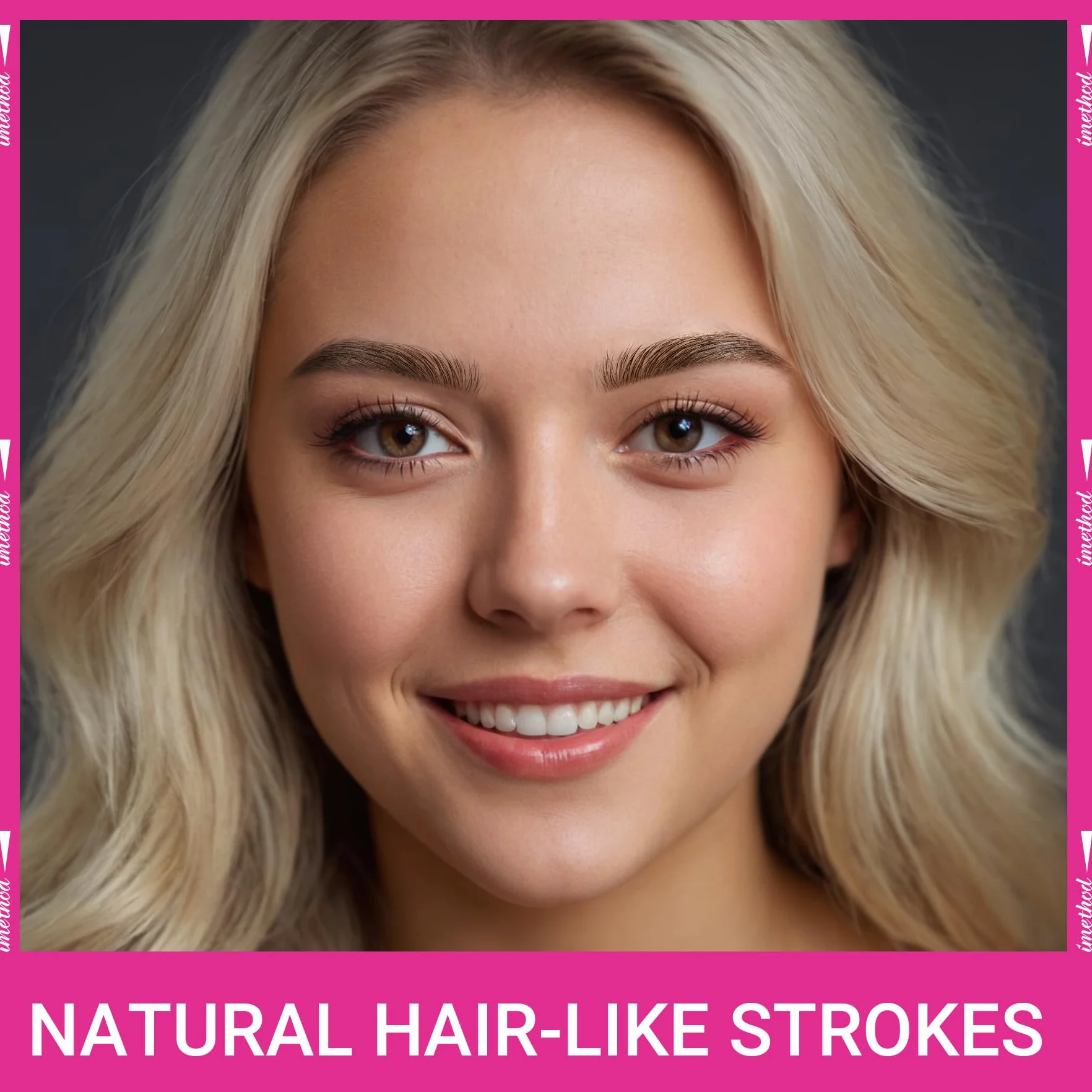iMethod Microblading Matita per sopracciglia – Eyebrow Pencil Dual Ended 2 in 1 Matita per sopracciglia con 4 micro punte e punta precisa del pennello per creare sopracciglia naturali, marrone scuro