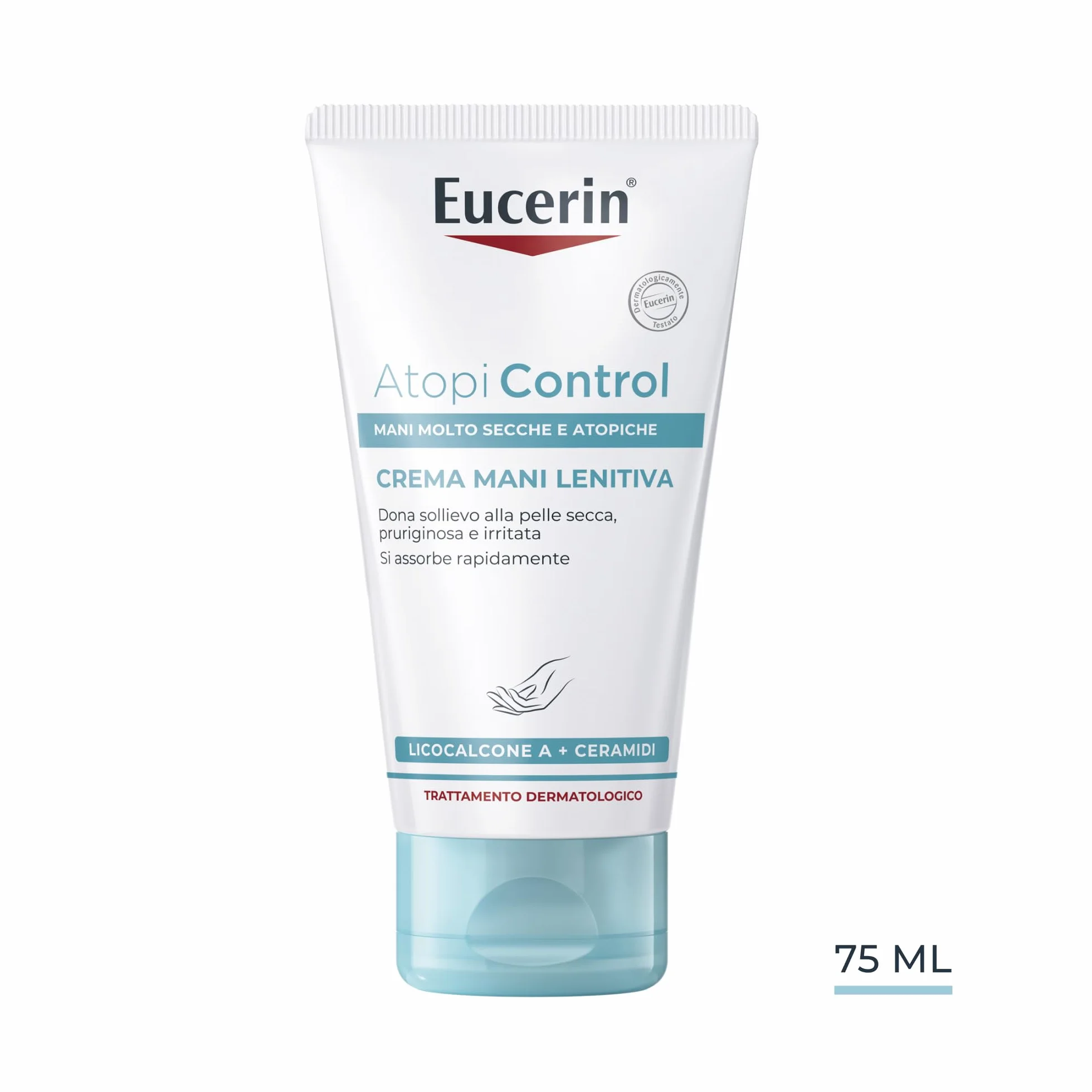 Eucerin Atopi Control Crema Mani Lenitiva 75 ml Crema dermatite atopica mani Ceramidi pelle secca screpolata eczema