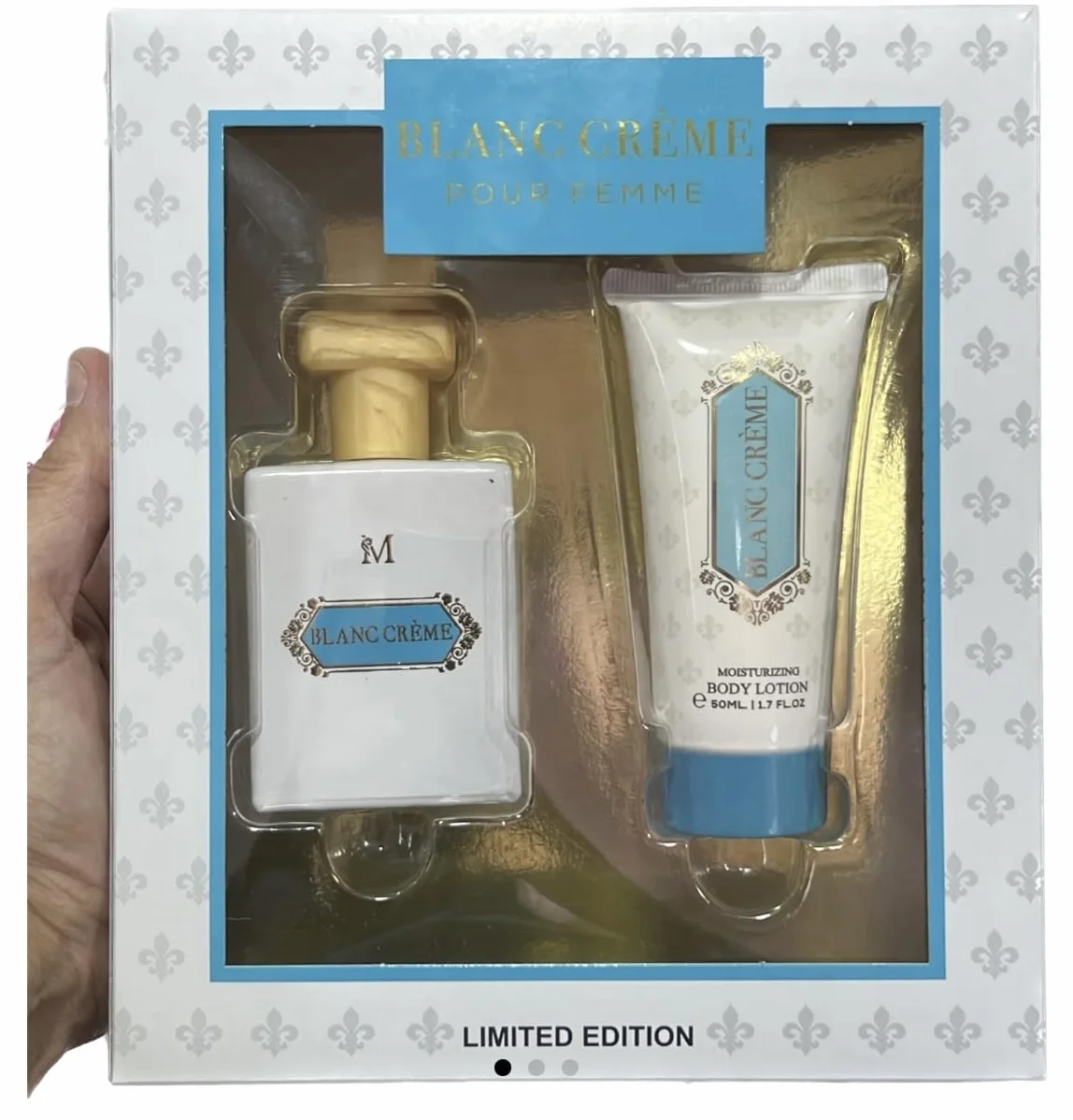 Almaprofshop set Montage Blanc Crème Cofanetto Regalo Eau de Parfum 50 ml + Body Lotion 50 ml offerta latte bianco