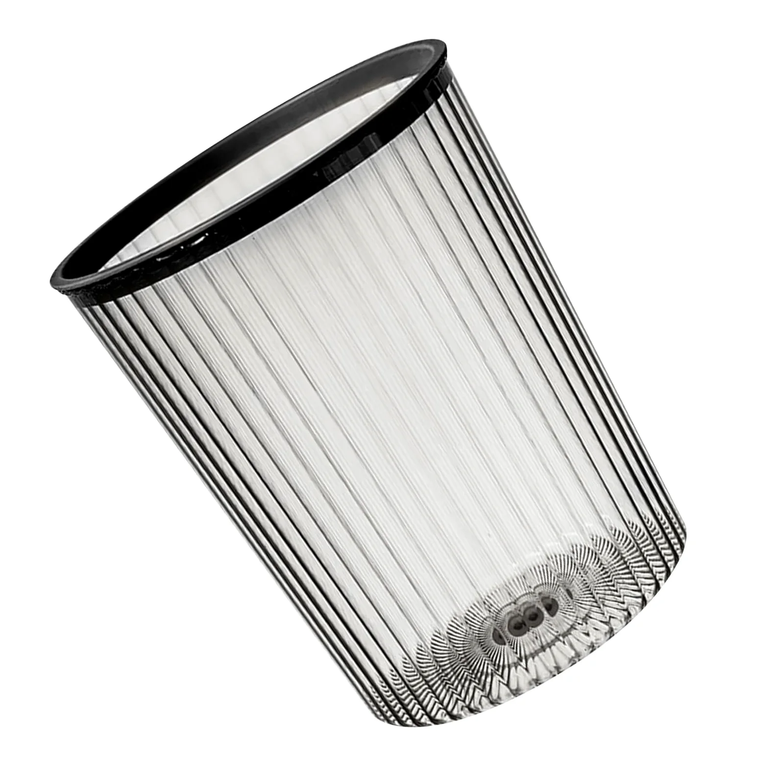 Porta pennelli da trucco in plastica di grande capacità, design a scorrimento laterale attrezzato e base girevole a 360 gradi, organizer multi rotante per pennelli da trucco, rossetto (grigio)