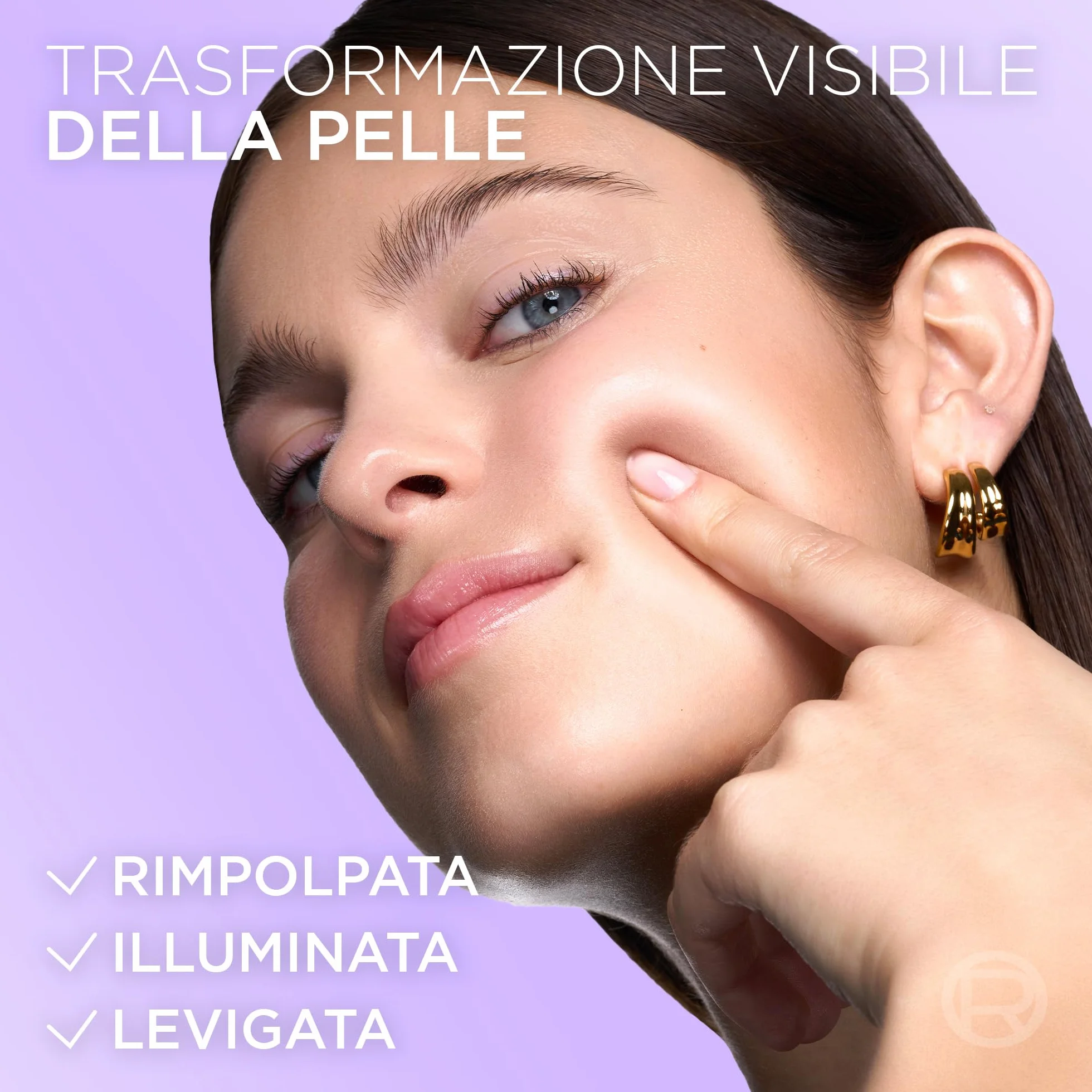 L'Oréal Paris Glass Skin Maschera in Idrogel, Per Tutti i Tipi di Pelle, Pelle Luminosa e Radiosa, Risultati Istantanei, Trend Coreana, Con Acido Ialuronico e Centella Asiatica, Revitalift, 1x37gr