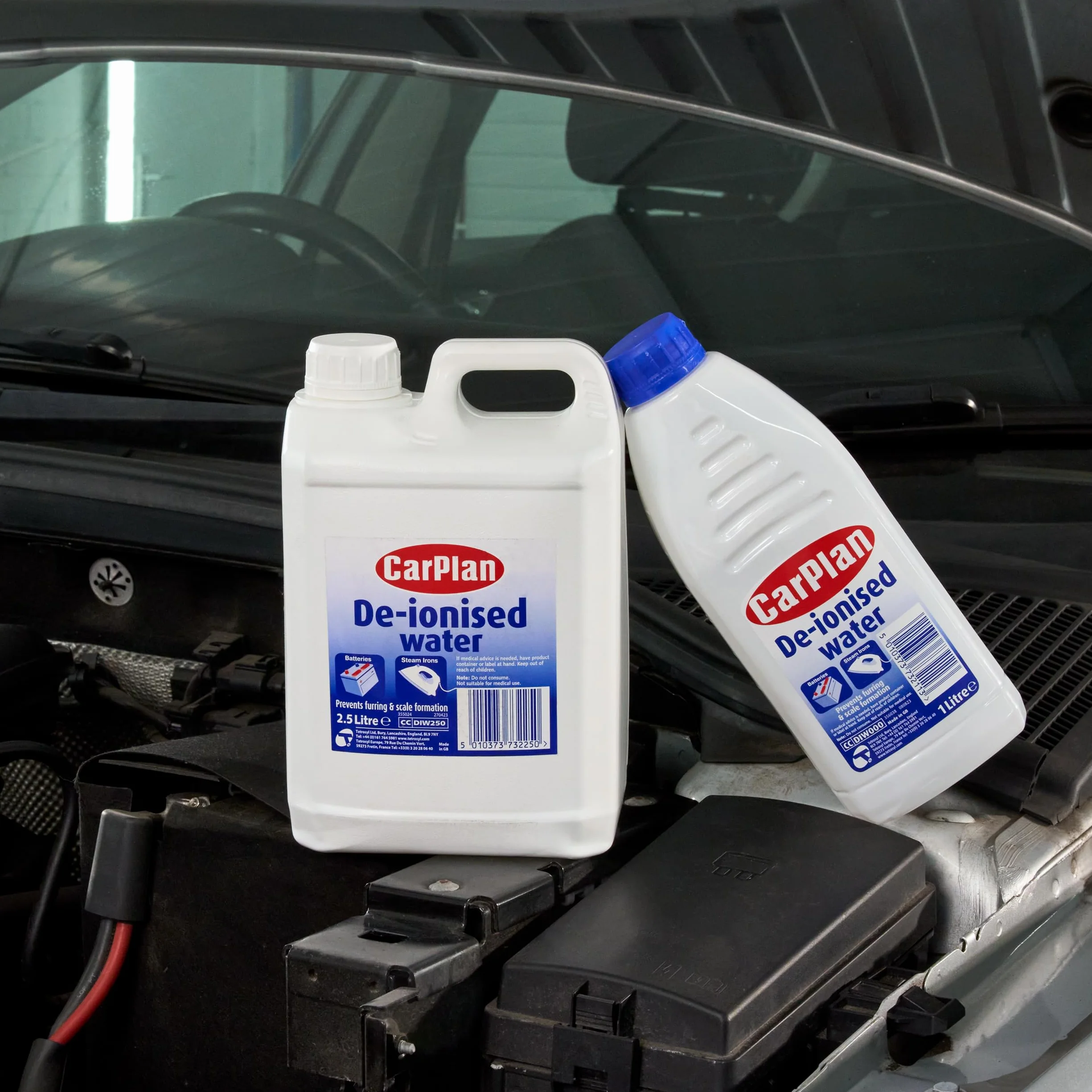 CarPlan Acqua Deionizzata 2.5 Litri Classe A+++ per Batterie e Ferri da Stiro a Vapore