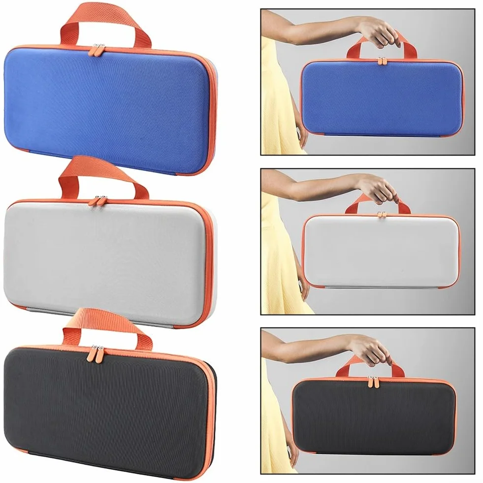 Custodia rigida protettiva per Dyson Airstrait HT01, antiurto, impermeabile, borsa da viaggio con tasca in rete per accessori per piastra per capelli, Blu, Compatto