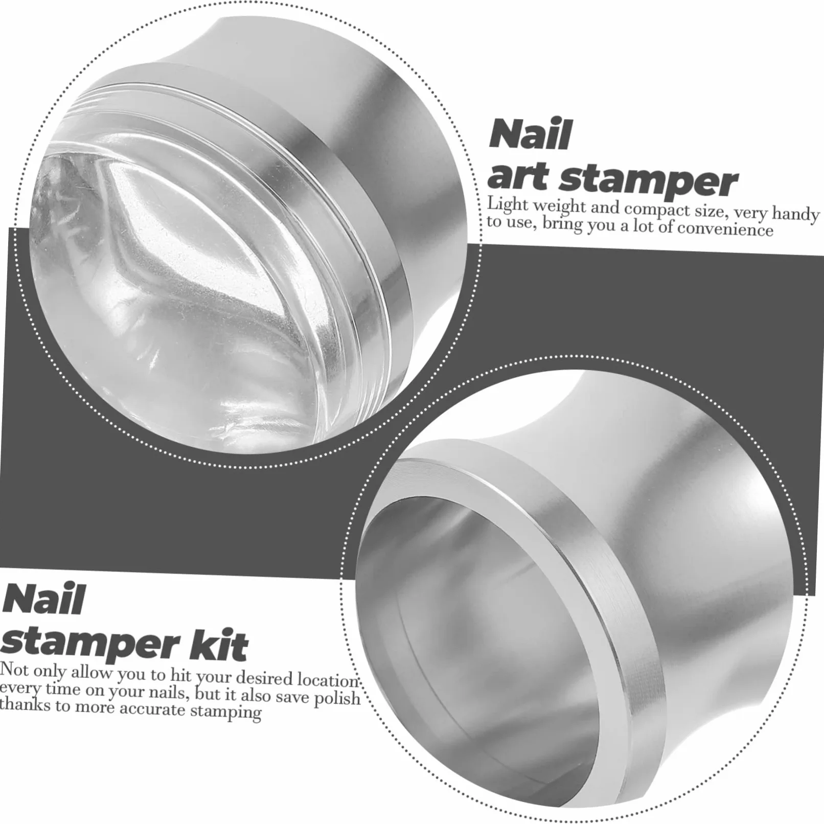 Healeved 5sets Stampini Per Unghie Silicone Per Nail Art Facili Usare Stampini e Raschietto Per Decorazioni Unghie Mano