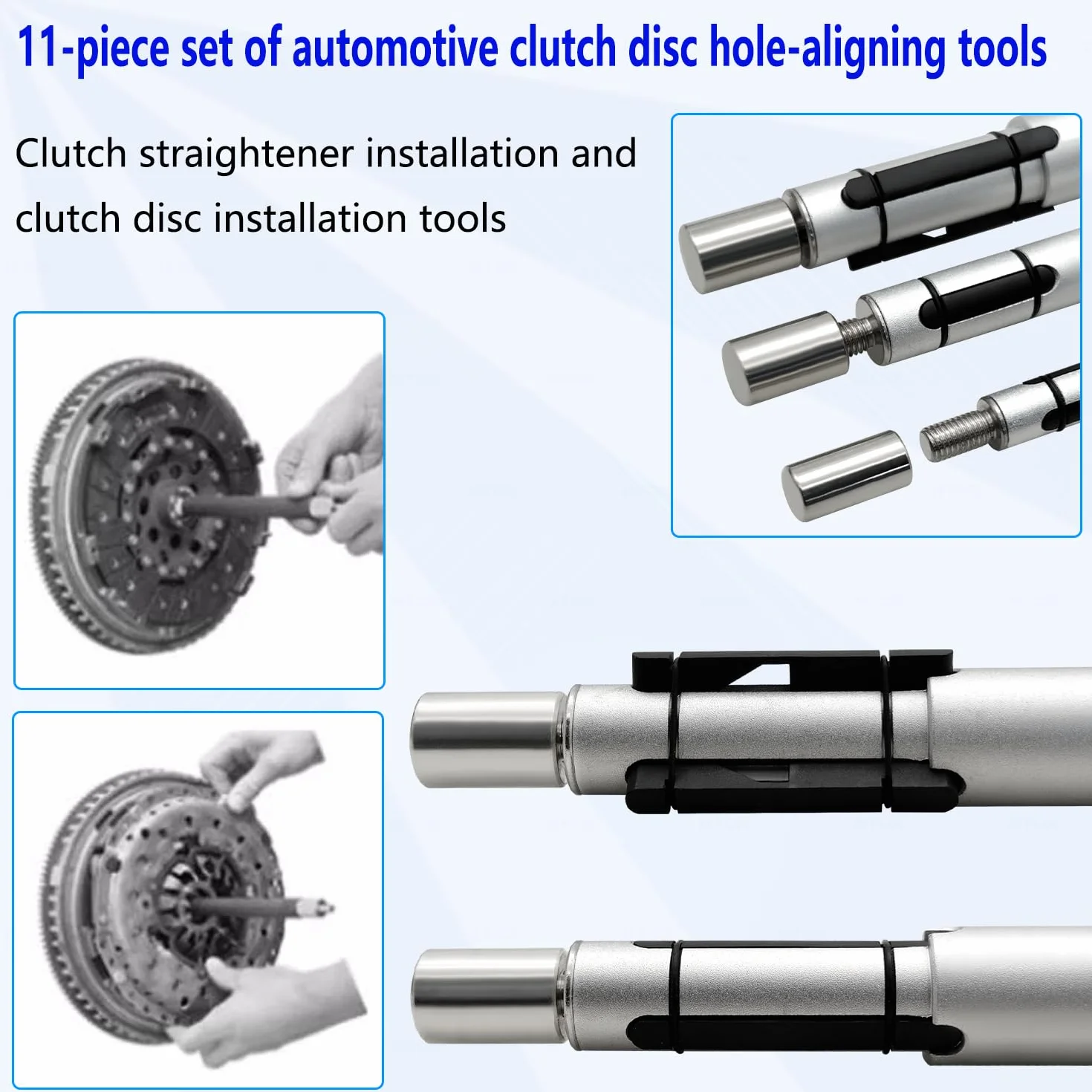 ZKTOOL 11PCS Universale Regolabile Strumento di Allineamento Frizione, Disco Centro Metrico Piastra di Trasmissione