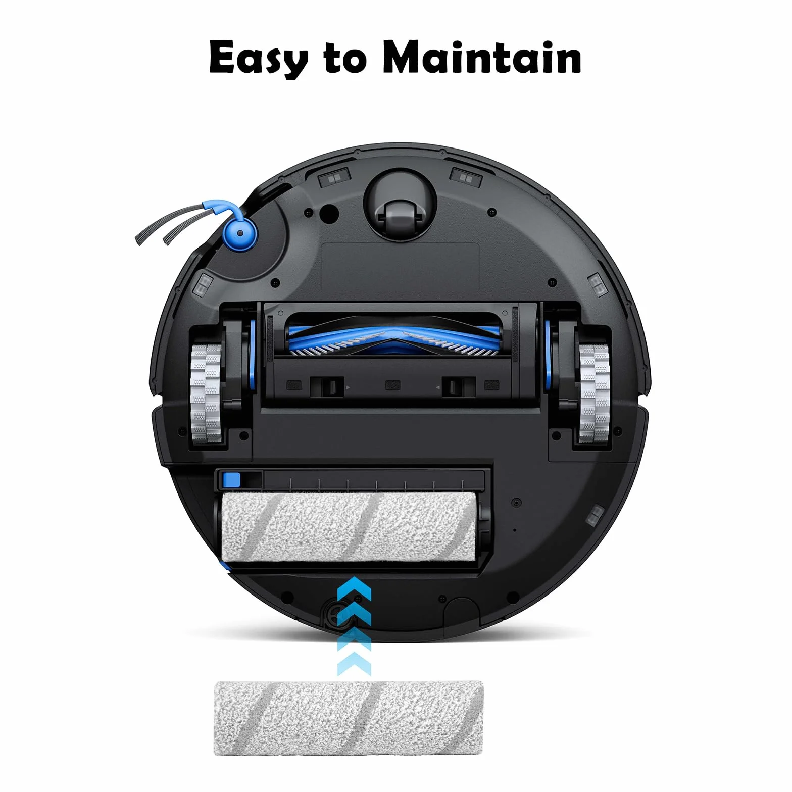 VIEWALL Rullo Tergicristallo per ECOVACS DEEBOT T80 Omni, X9 Pro Omni, X8 Pro Omni, X11 Pro Omni - 2 Pezzi Mocio Intercambiabile