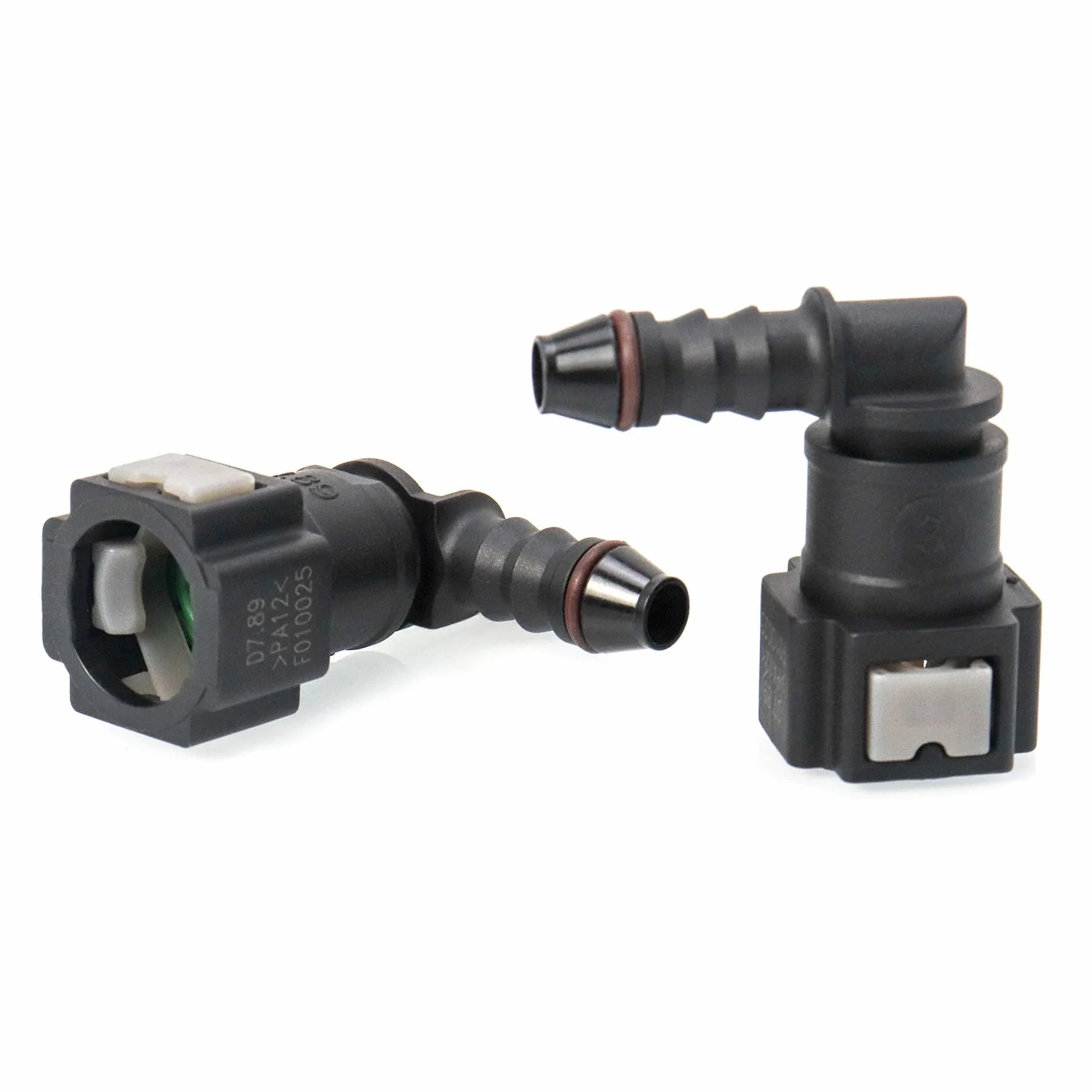 QWORK Attacco rapido carburante 90° connettore femmina plastica 7.89mm ID6 2 sztuki