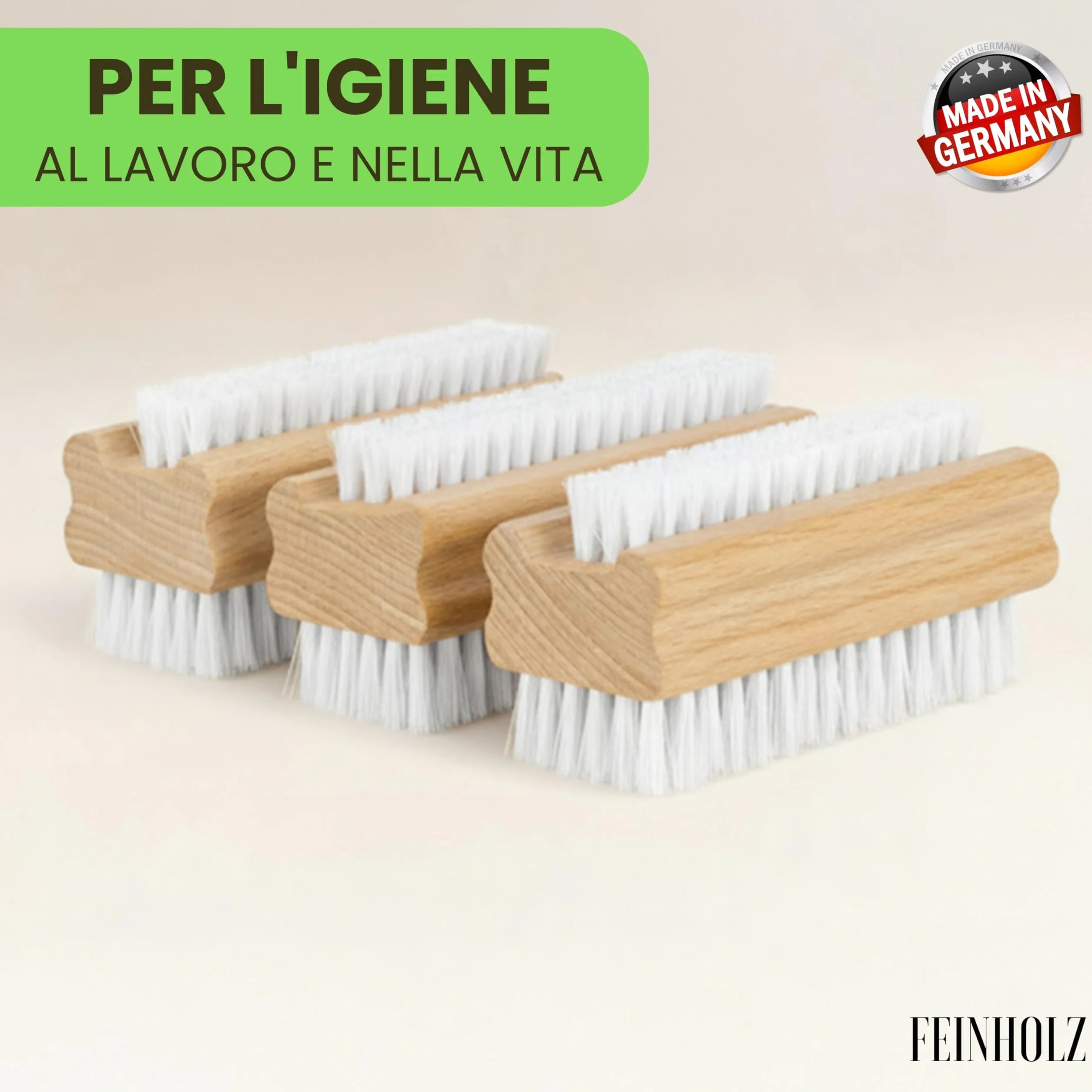 Spazzola per unghie mani 3 pezzi manicure bambini igiene