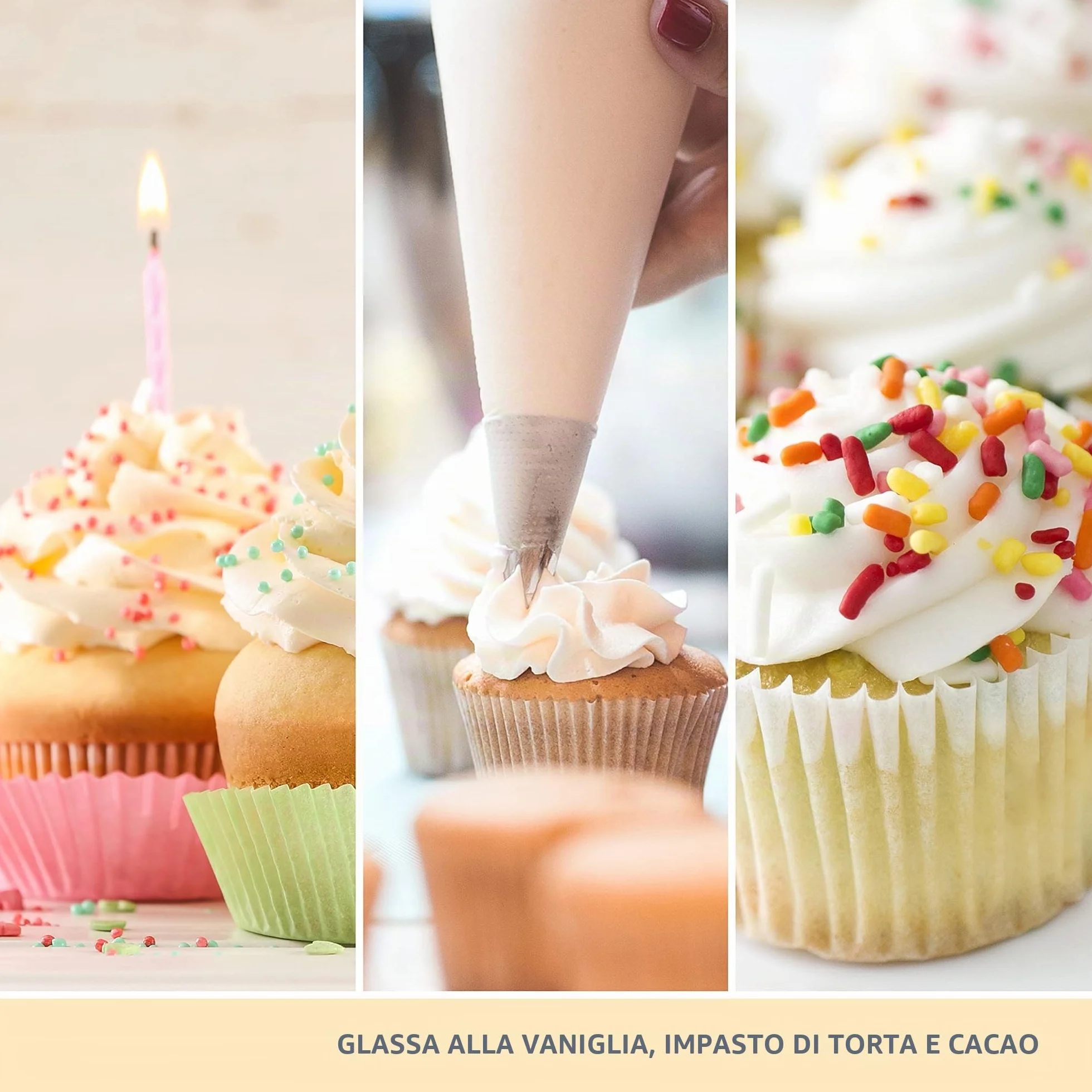Yankee Candle Signature candela profumata, Cupcake alla Vaniglia in giara grande, Candele di miscela di cera di soia lunga durata