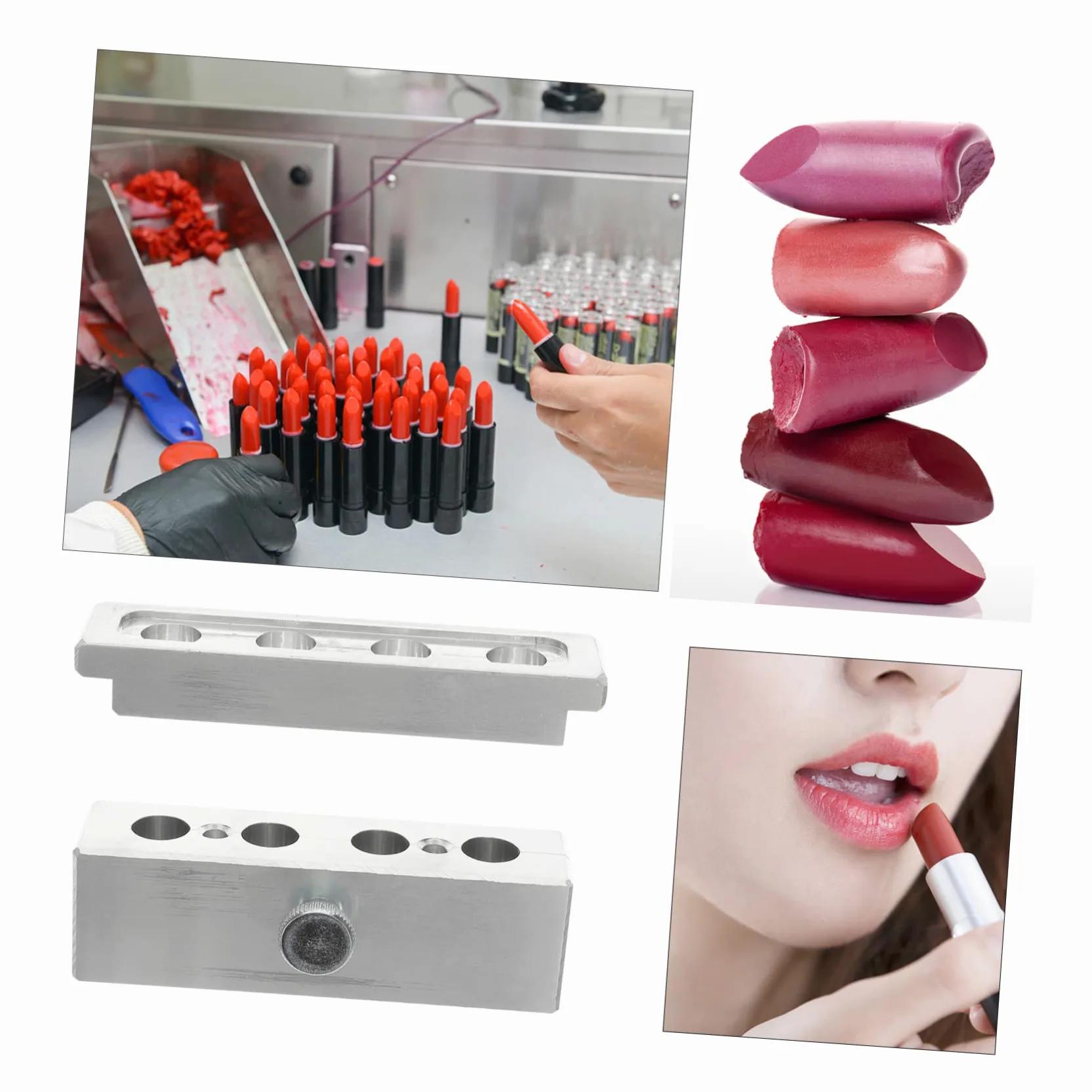 Angoily Kit Per Rossetto 4 in Alluminio Per Rossetto Per Lucidalabbra