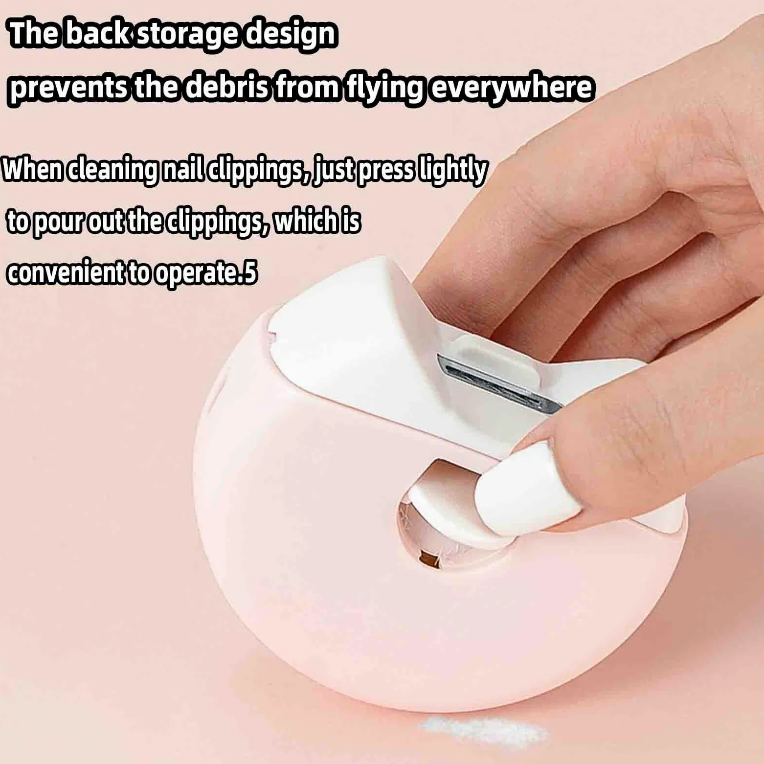 Tagliaunghie Elettrico Uomo Professionale Taglia Unghie Per Piedi Per Mani Elettrico Automatico USB Ricaricabile Silenziosa Evita Che I Trucioli Delle Unghie Schizzino (7X3CM,pink)