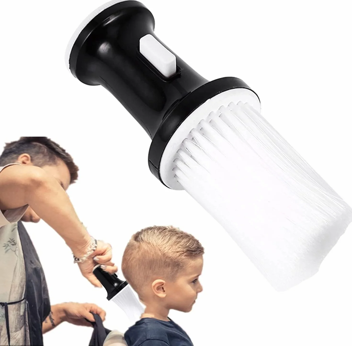 LATRAT Spazzola professionale multiuso per parrucchiere Clean Neck Duster Soft, Barber Haircut Tools con design Bottom Cap per aggiungere talco, taglia piccola